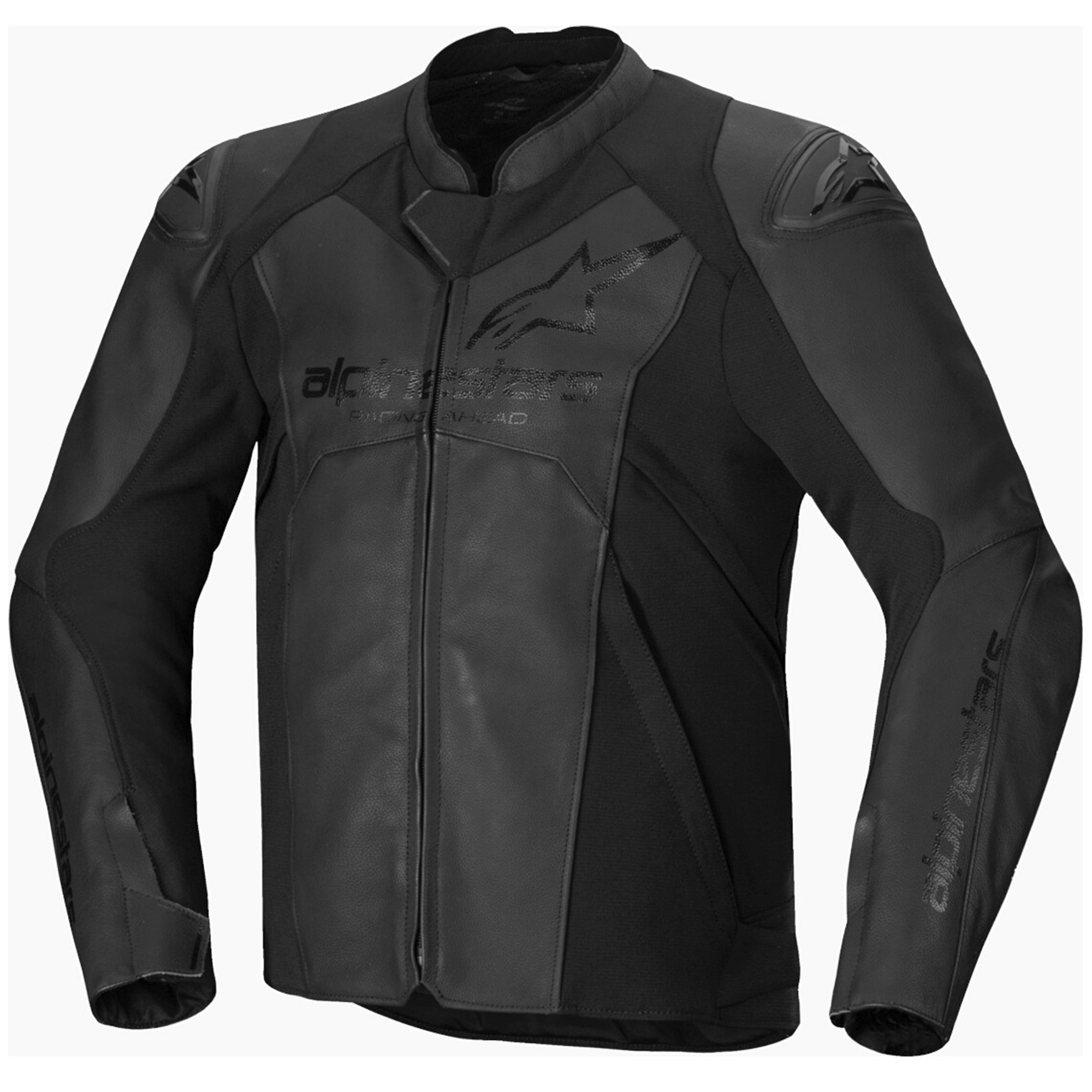 Alpinestars Faster V3 Professional Leather Motorcycle Jacket / Suit - All-Black Stealth Edition