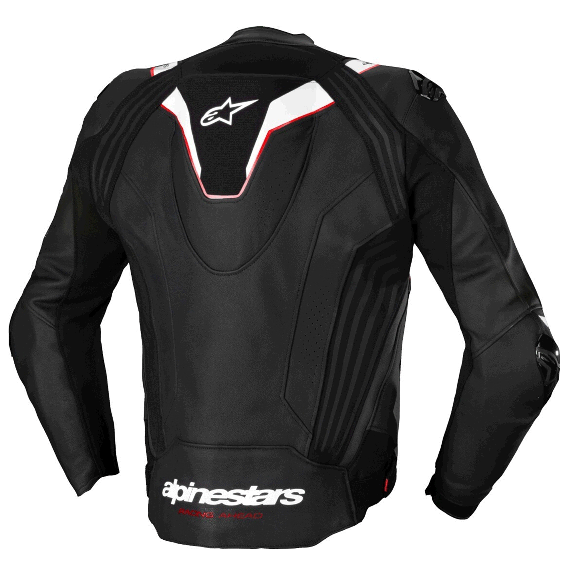 Alpinestars Missile V3 Premium Leather Motorcycle Jacket / Suit - Black, White & Red Fluo - Image 2