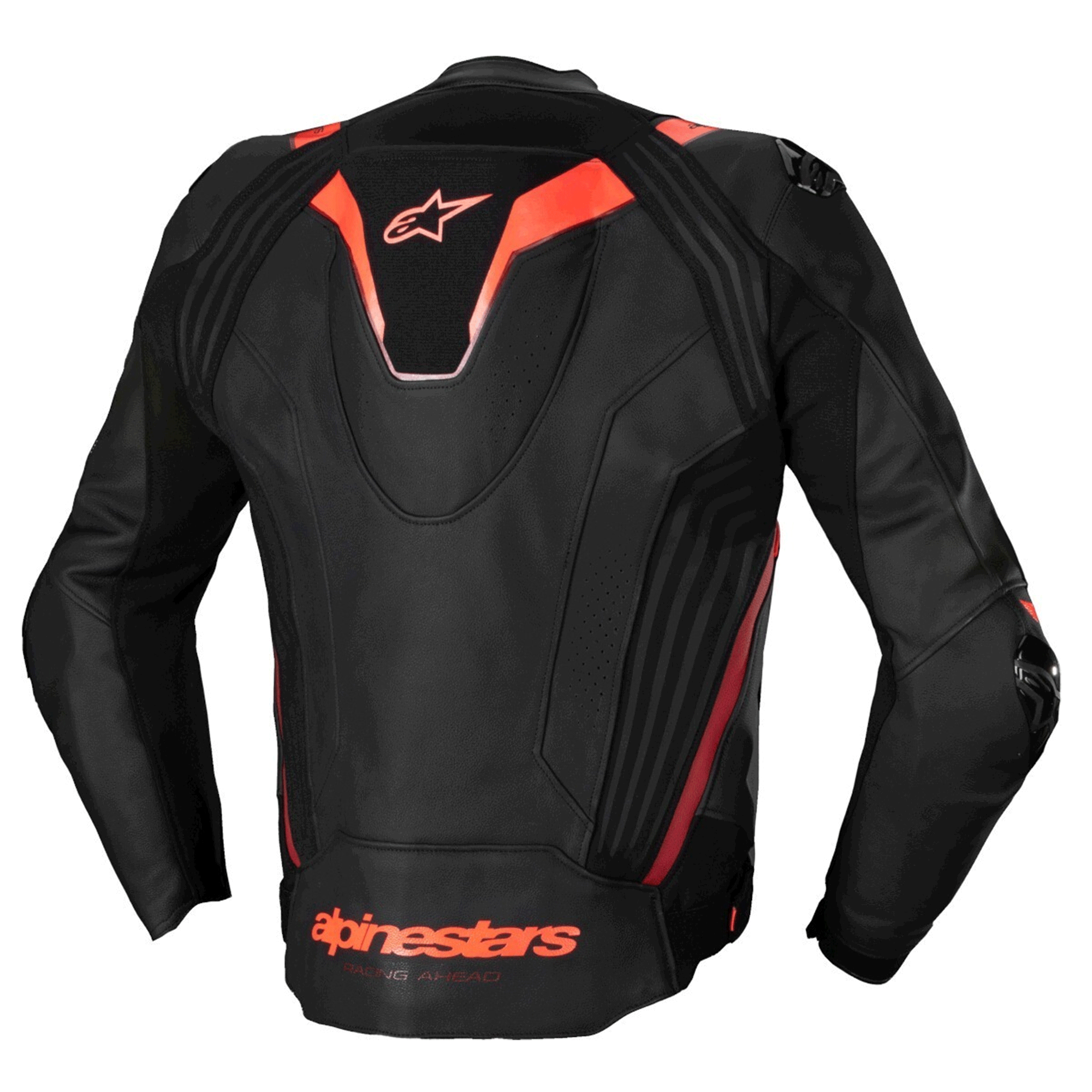 Alpinestars Missile Ignition V3 Premium Leather Motorcycle Jacket / Suit - Black & Fluo Red - Image 2