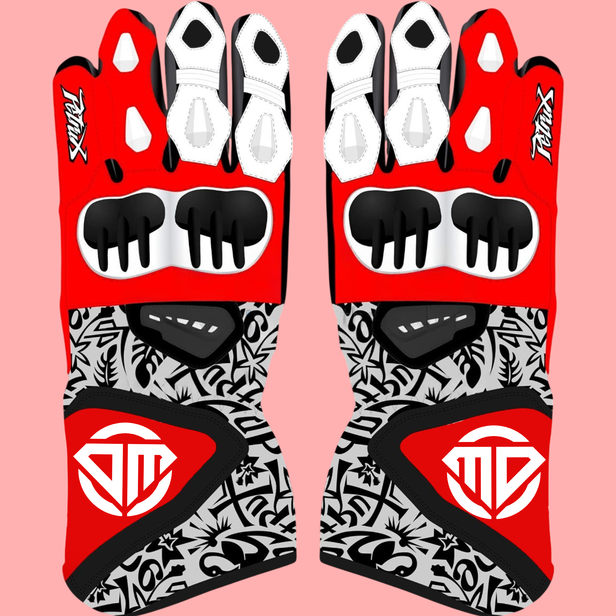 Danilo Petrucci SBK 2026 Replica Leather Motorcycle Racing Gloves - Image 2
