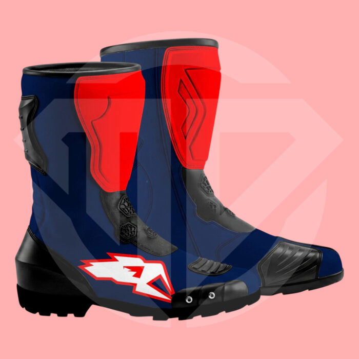 Maverick Vinales MotoGP 2026 KTM Red Bull Replica Leather Racing Boots