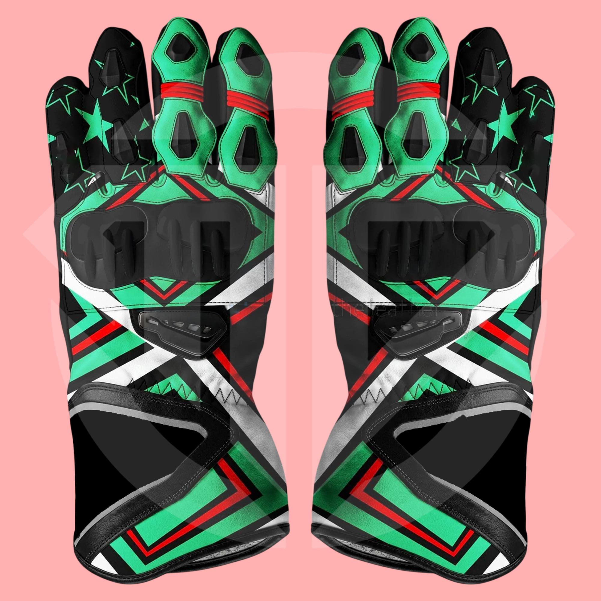 Alex Lowes WSBK 2026 Kawasaki Replica Leather Racing Gloves - Image 2