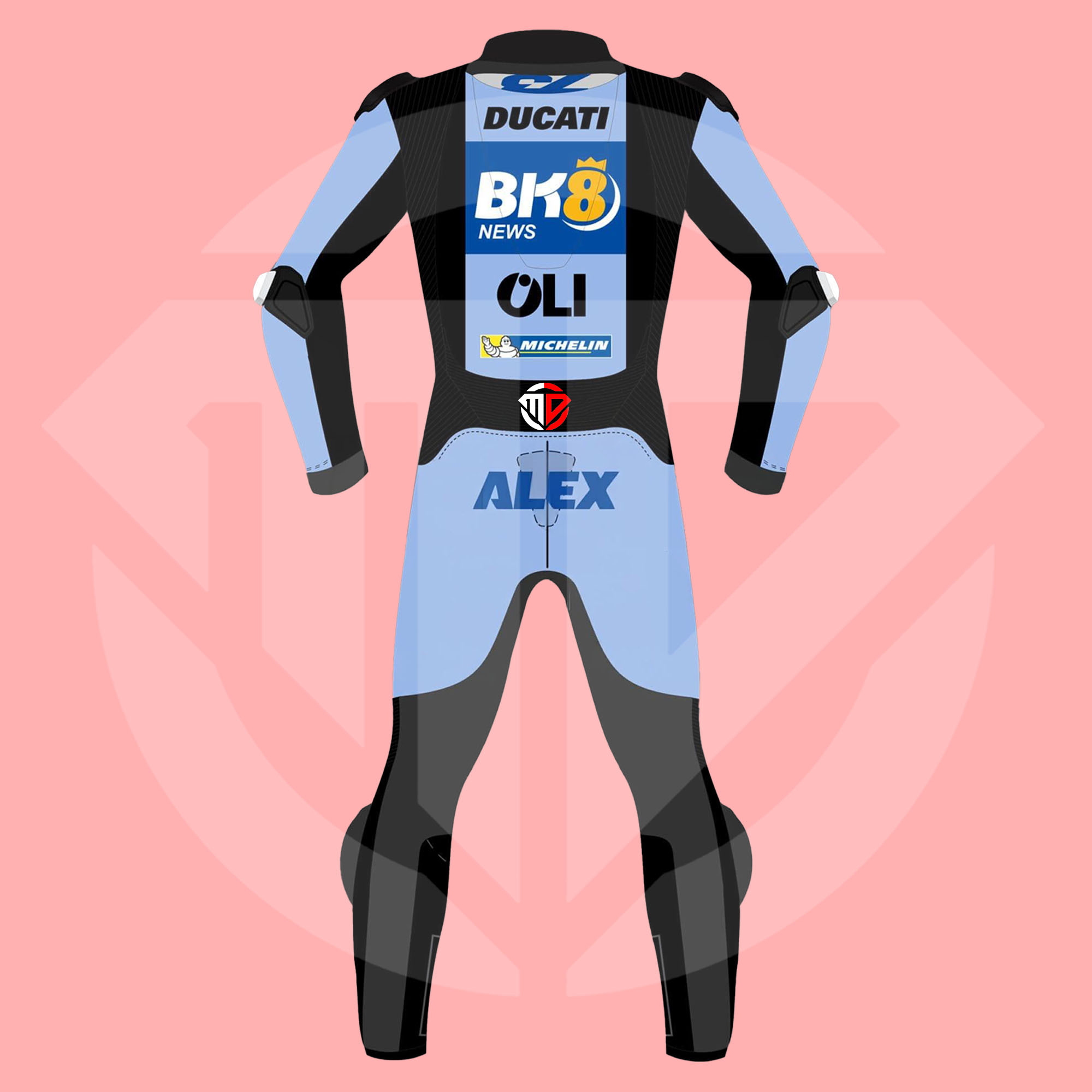 Alex Marquez MotoGP Racing Suit – 2026 Ducati Gresini (Black/Grey Edition) - Image 2