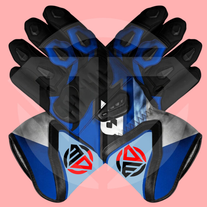 Alex Marquez MotoGP 2026 Ducati Replica Leather Racing Gloves