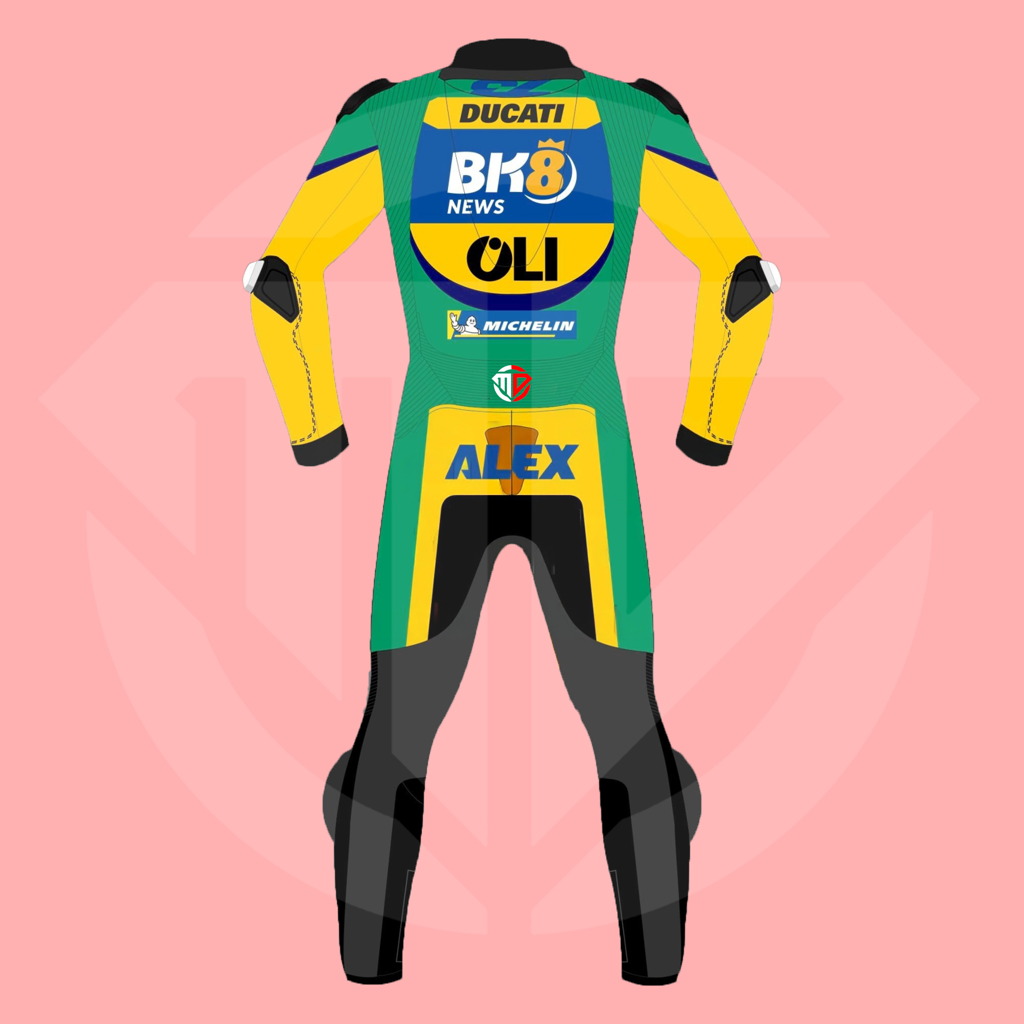 Alex Marquez MotoGP Racing Suit – 2026 Gresini Ducati Replica - Image 2