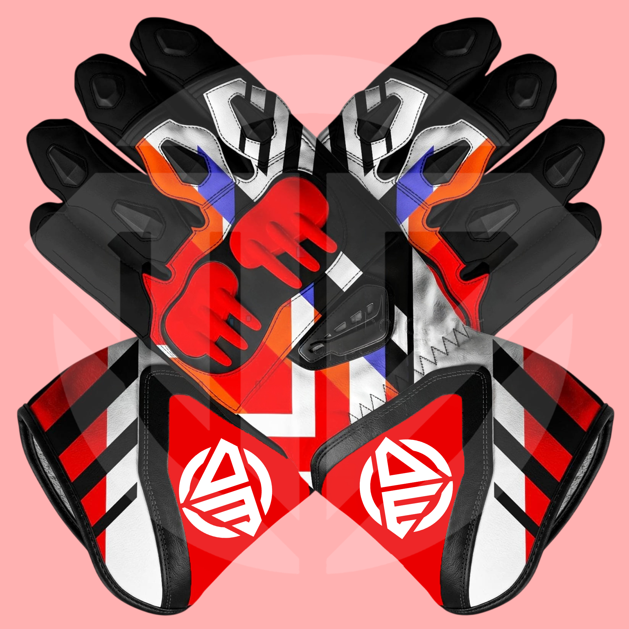 Jonathan Rea WSBK 2026 Honda HRC Replica Leather Racing Gloves