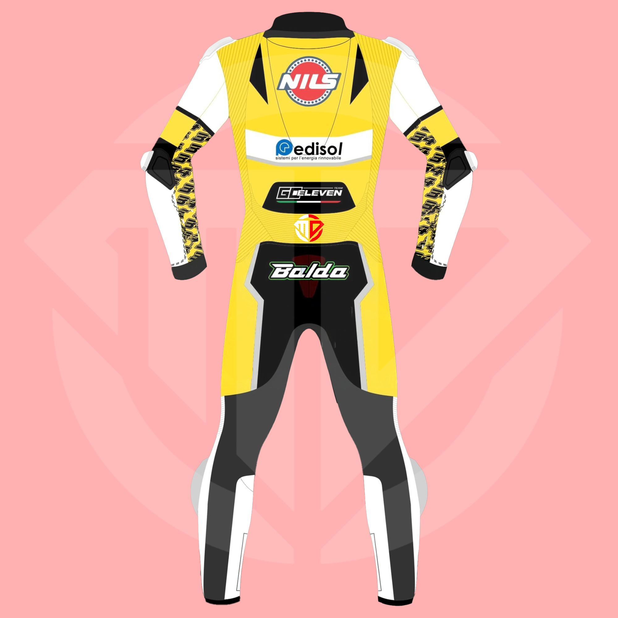 Lorenzo Baldassarri WSBK 2026 Team GoEleven Ducati Replica Racing Suit - Image 2