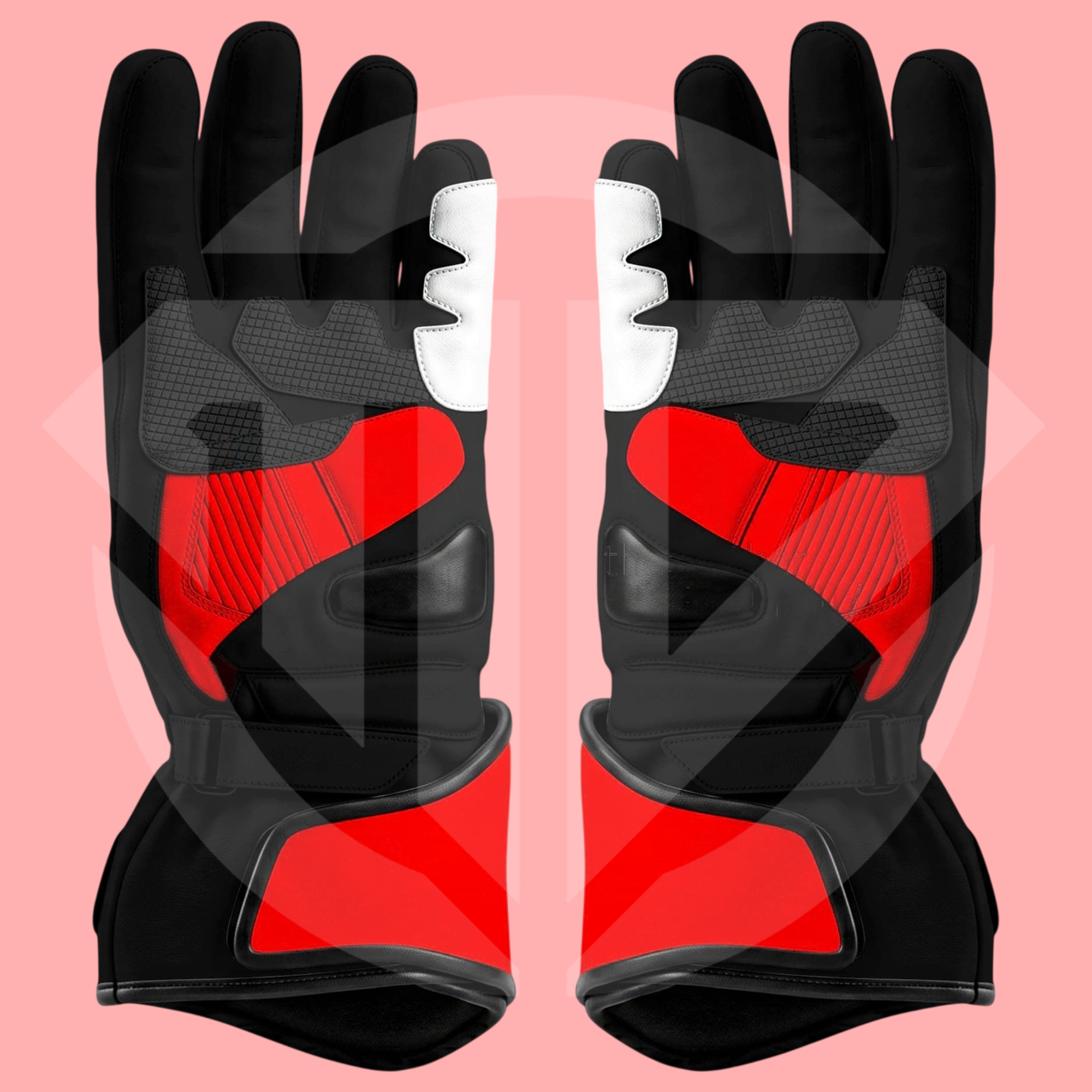 Marc Marquez MotoGP 2026 Ducati Replica Leather Racing Gloves - Image 3