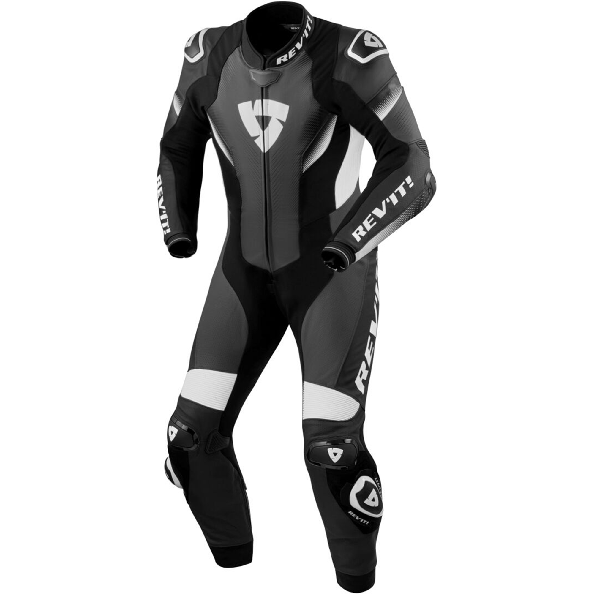 REV'IT! Control One-Piece Perforated Motorcycle Leather Suit - Monochromatic Track Edition