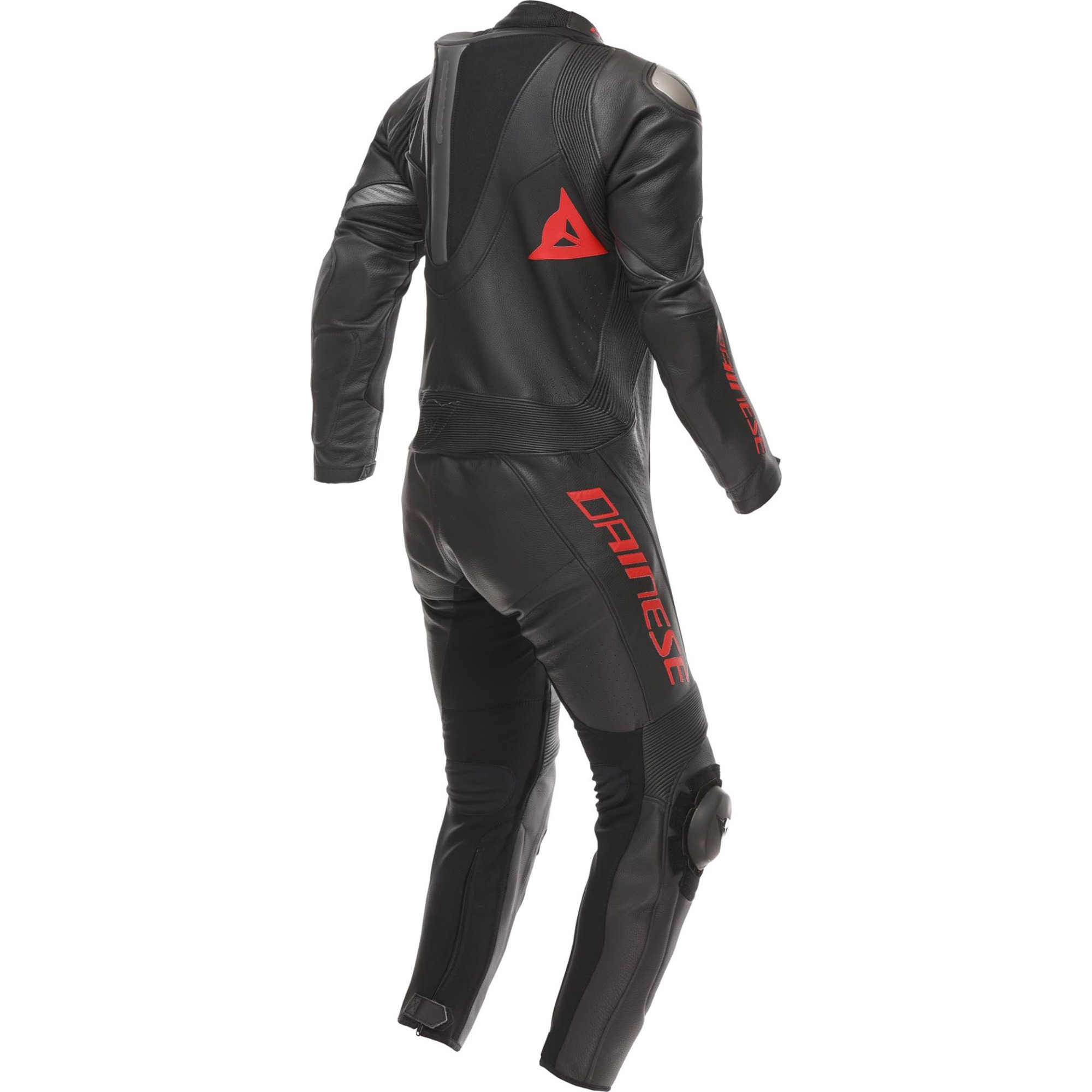 Dainese Demon Sprint Perforated One-Piece Motorcycle Leather Suit - Stealth Black & Racing Red - Image 2