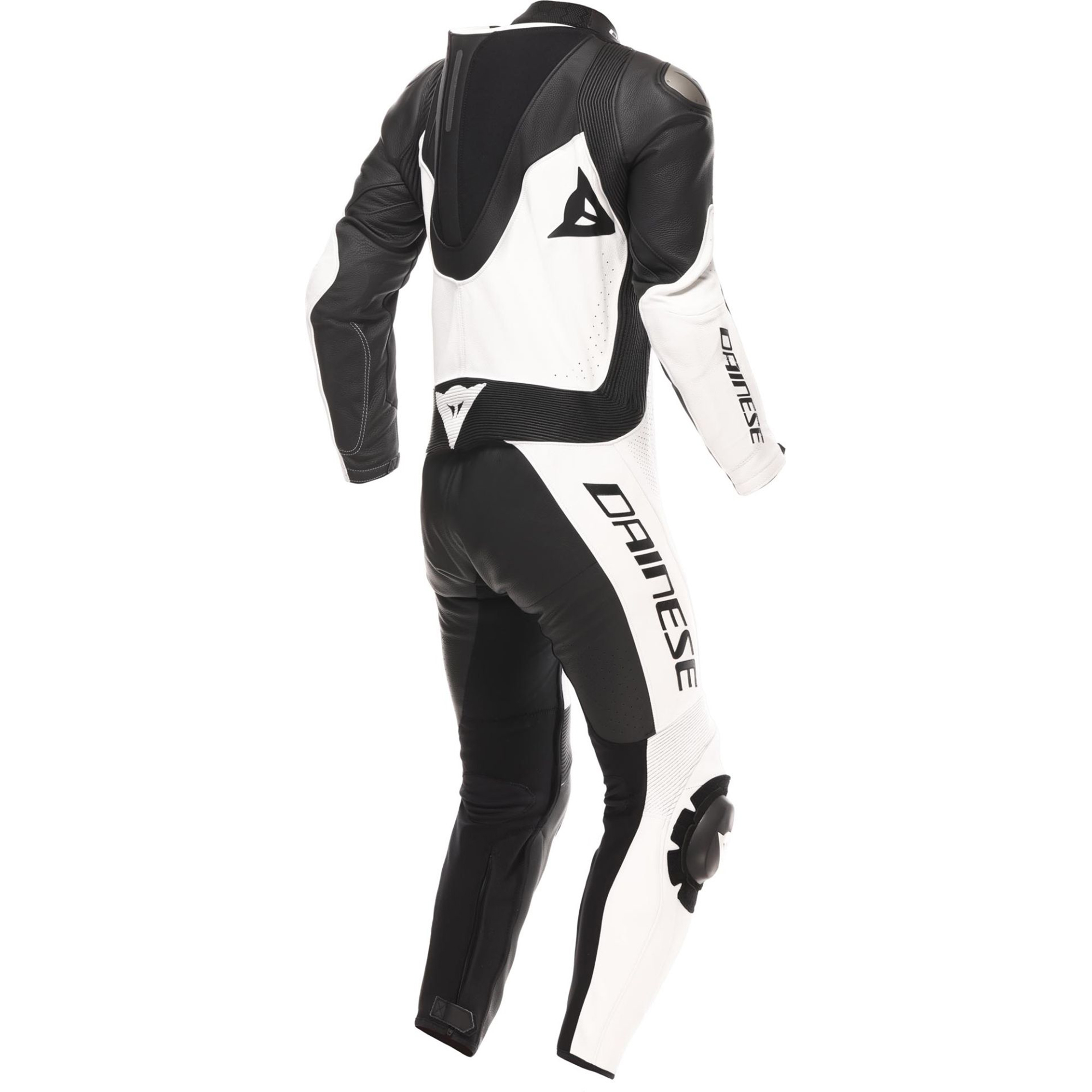 Dainese Demon Sprint Perforated One-Piece Motorcycle Leather Suit - Stealth Black & Racing White - Image 2