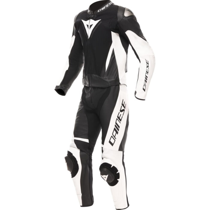 Dainese Demon Sprint 2-Piece Motorcycle Leather Suit - Black & White