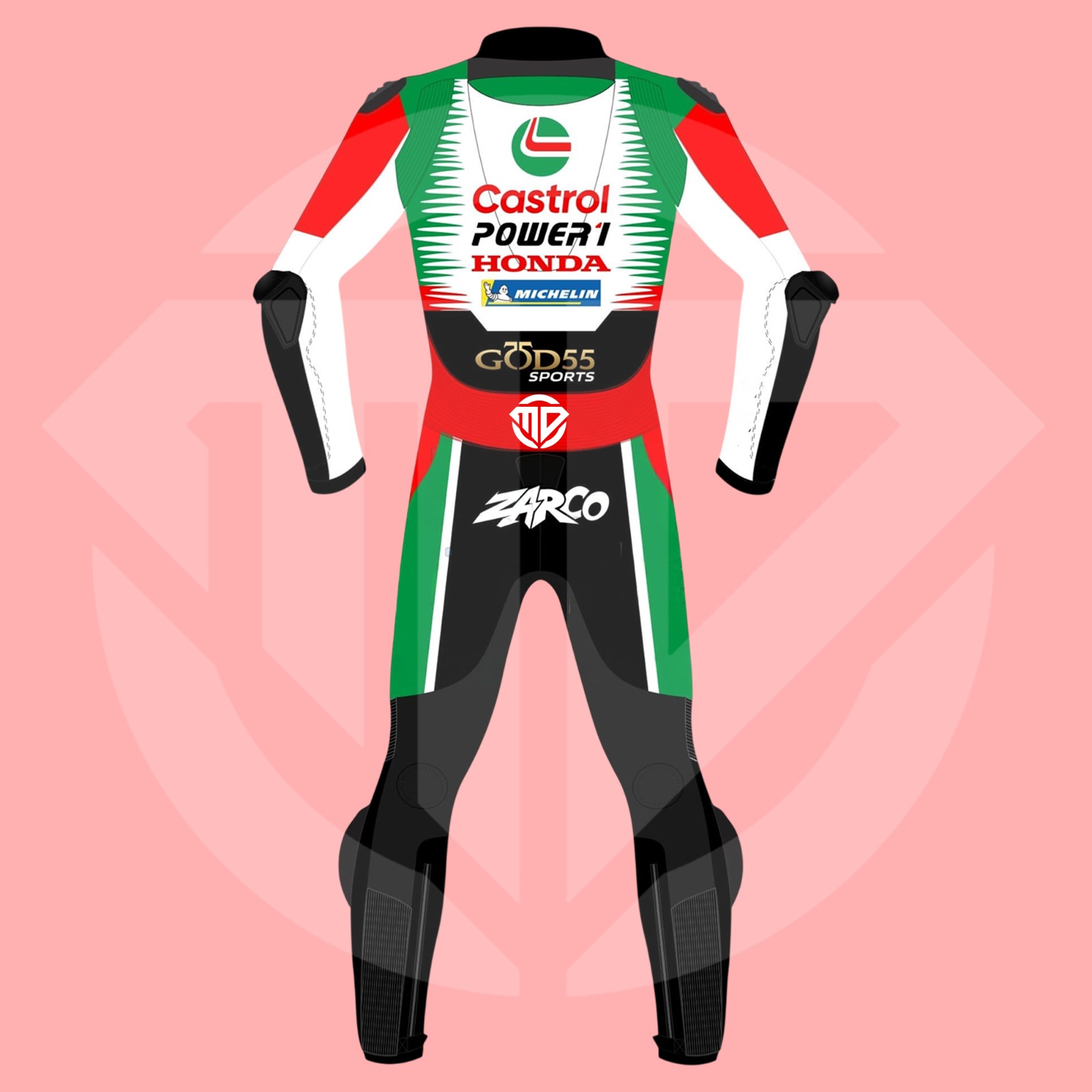 Johann Zarco MotoGP 2026 Castrol Honda LCR Replica Racing Suit - Image 2