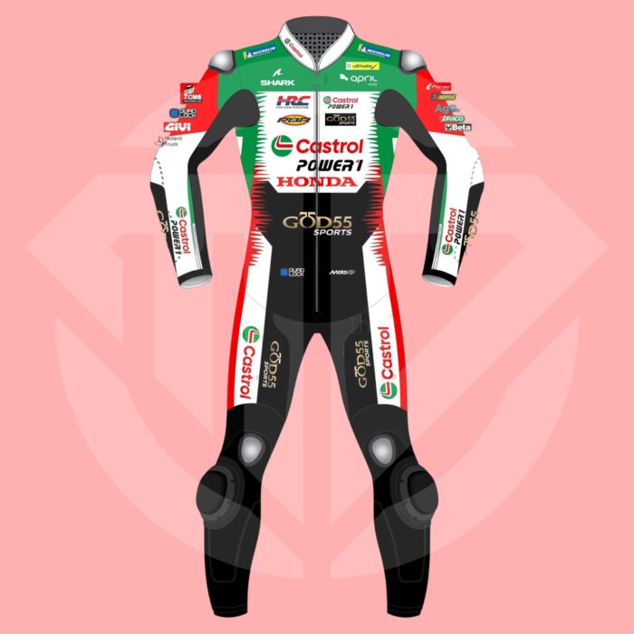 Johann Zarco MotoGP 2026 Castrol Honda LCR Replica Racing Suit