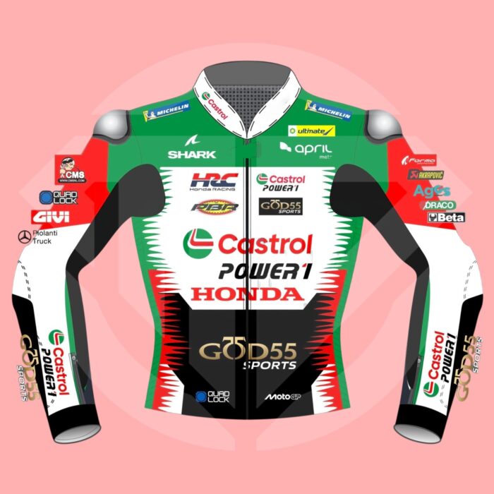 Johann Zarco MotoGP 2026 Castrol Honda LCR Replica Racing Jacket