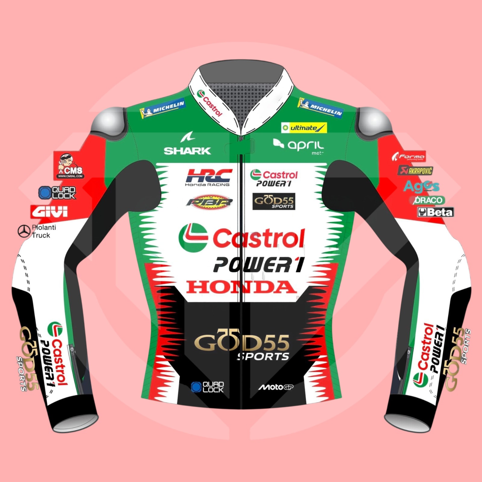 Johann Zarco MotoGP 2026 Castrol Honda LCR Replica Racing Jacket