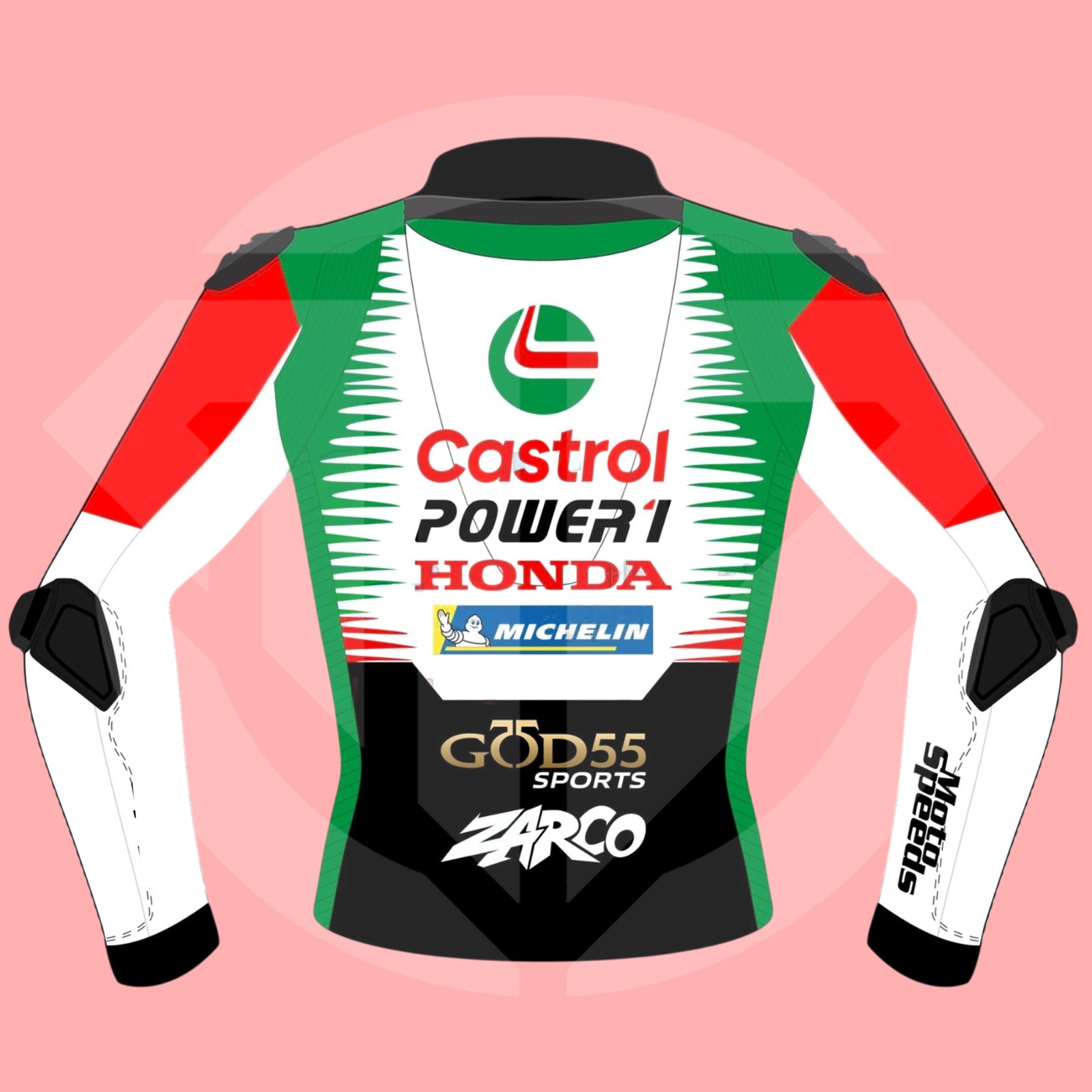 Johann Zarco MotoGP 2026 Castrol Honda LCR Replica Racing Jacket - Image 2