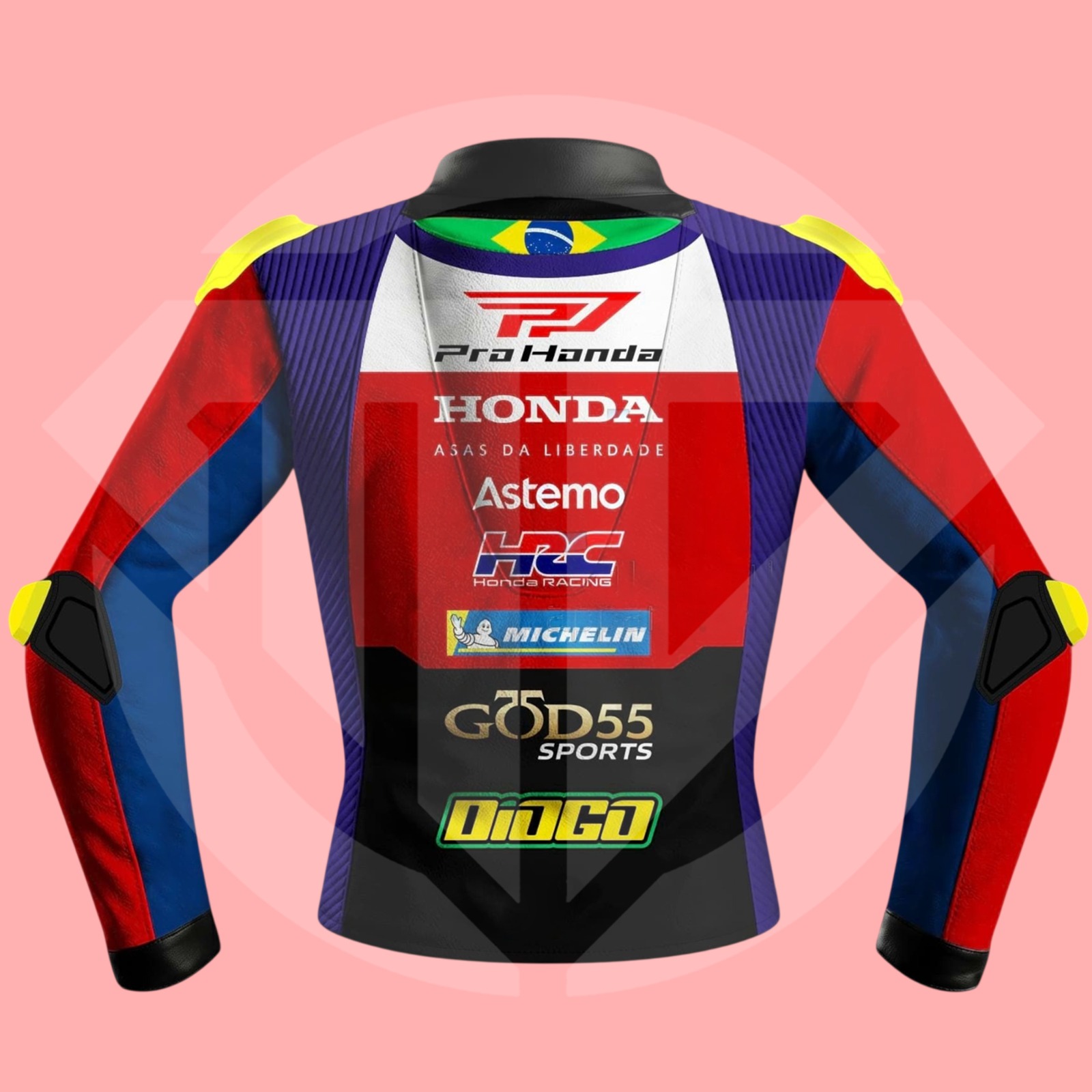 Diogo Moreira MotoGP 2026 Honda LCR Replica Racing Jacket - Image 2