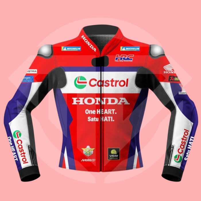Luca Marini MotoGP 2026 Honda Castrol Replica Racing Jacket