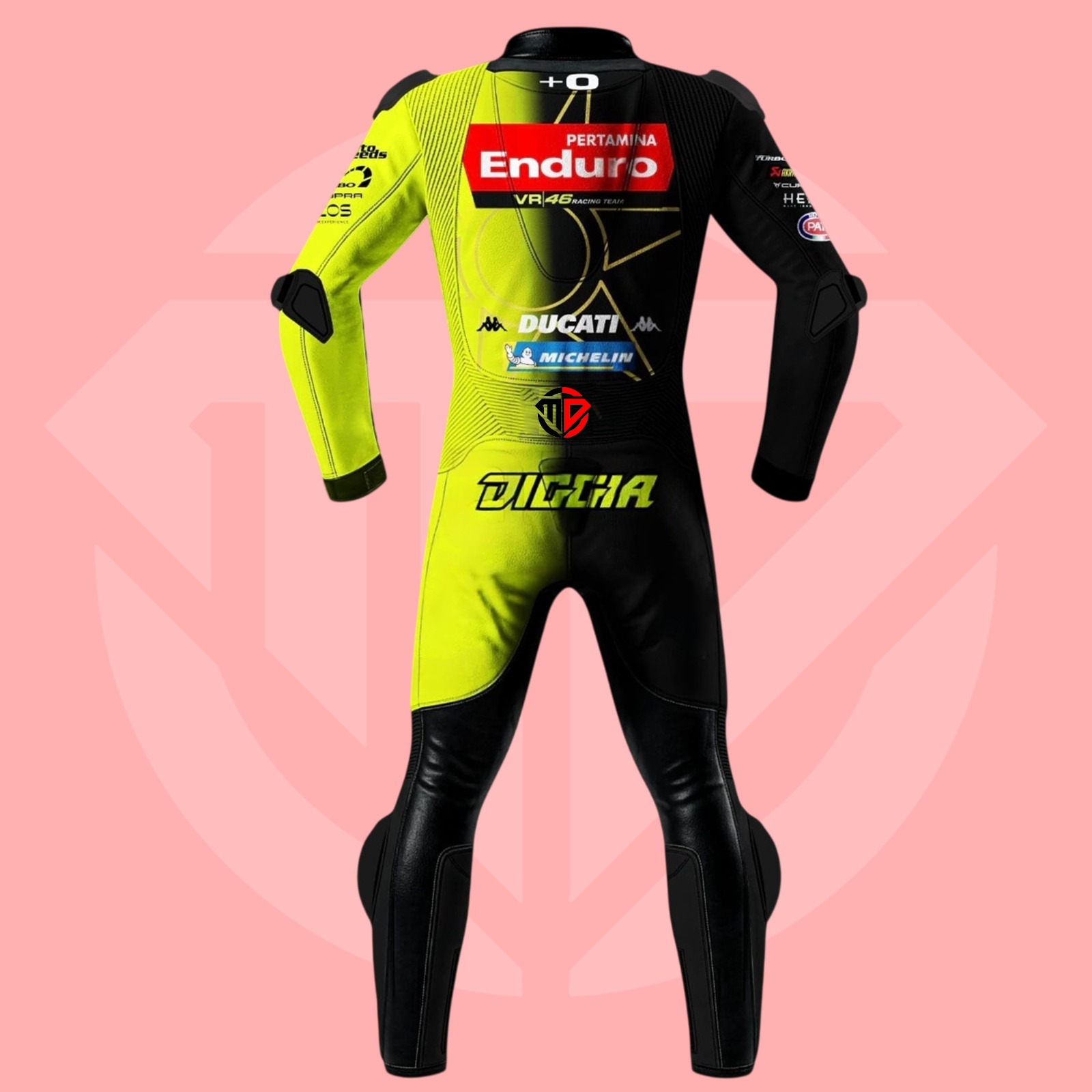 Fabio Di Giannantonio MotoGP 2026 VR46 Ducati Replica Racing Suit - Image 2