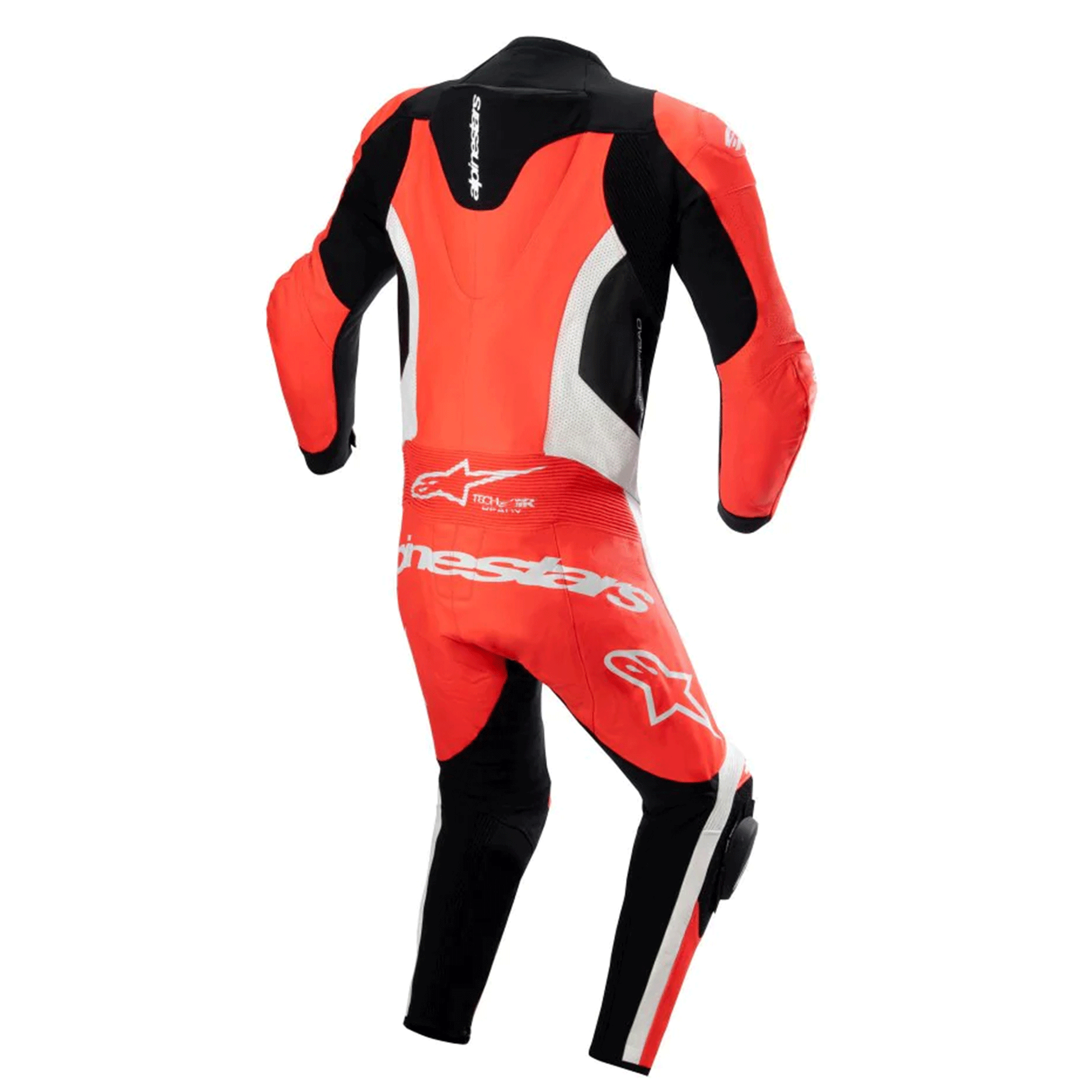 Alpinestars GP Racing Ahead Edition Leather Motorcycle Suit - Fluo Red, White & Black - Image 2
