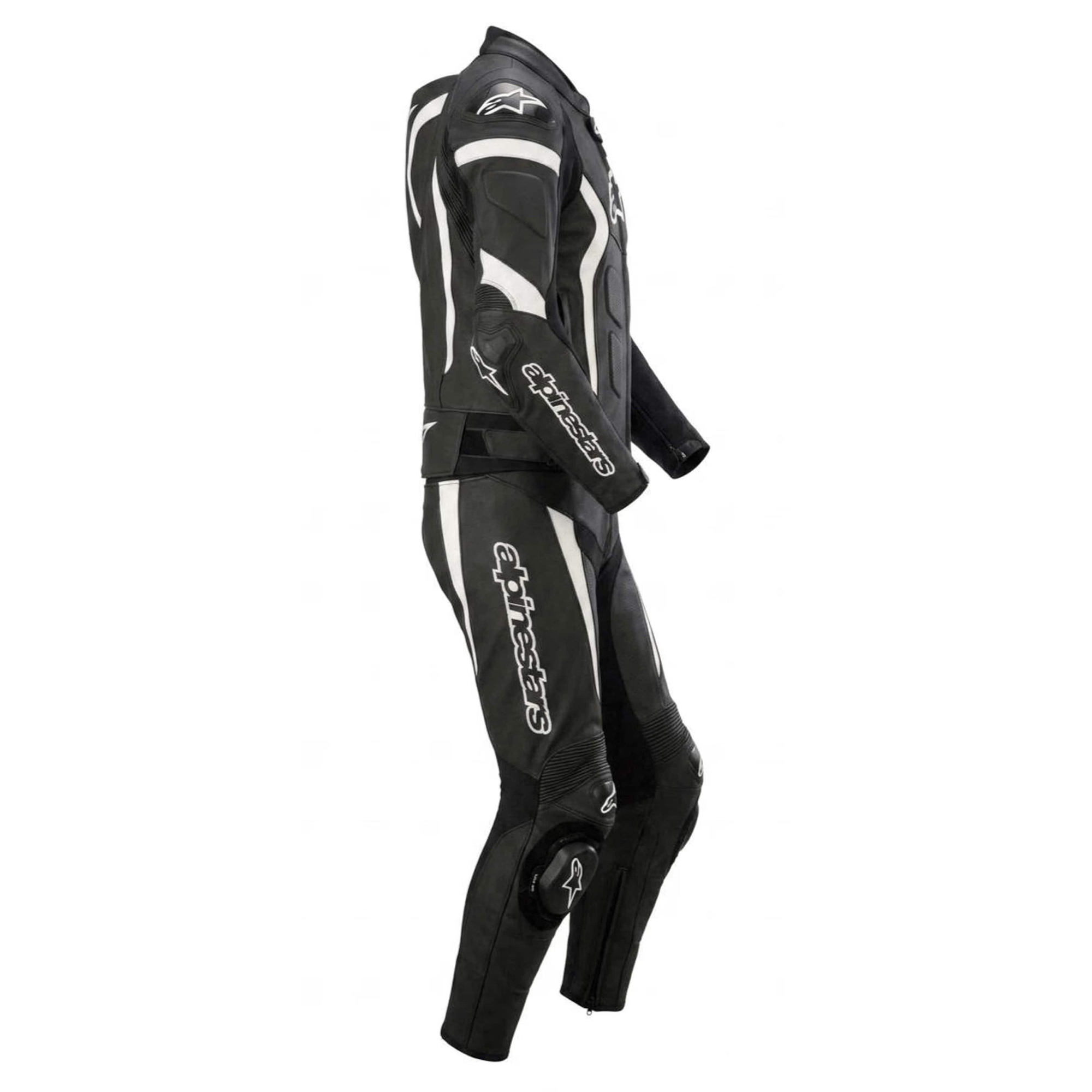 Alpinestars Black & White Pro Track Racing Leather Suit - Image 2