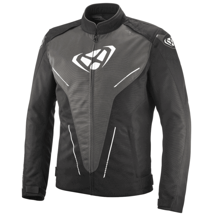 Ixon Fresh Fabric Motorcycle Mesh Jacket Black, Anthracite Gray & White Edition
