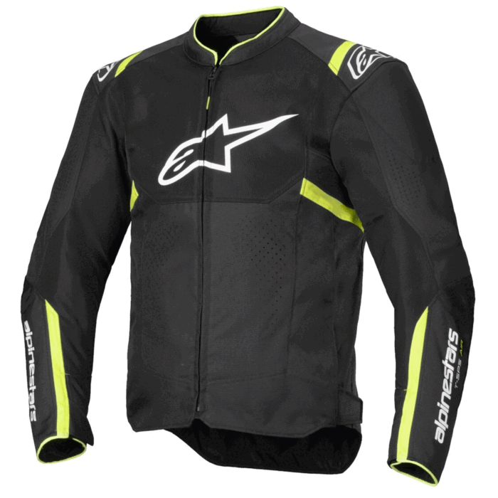 Alpinestars T-SPS Air Fabric Motorcycle Jacket Black & High-Viz Yellow Edition