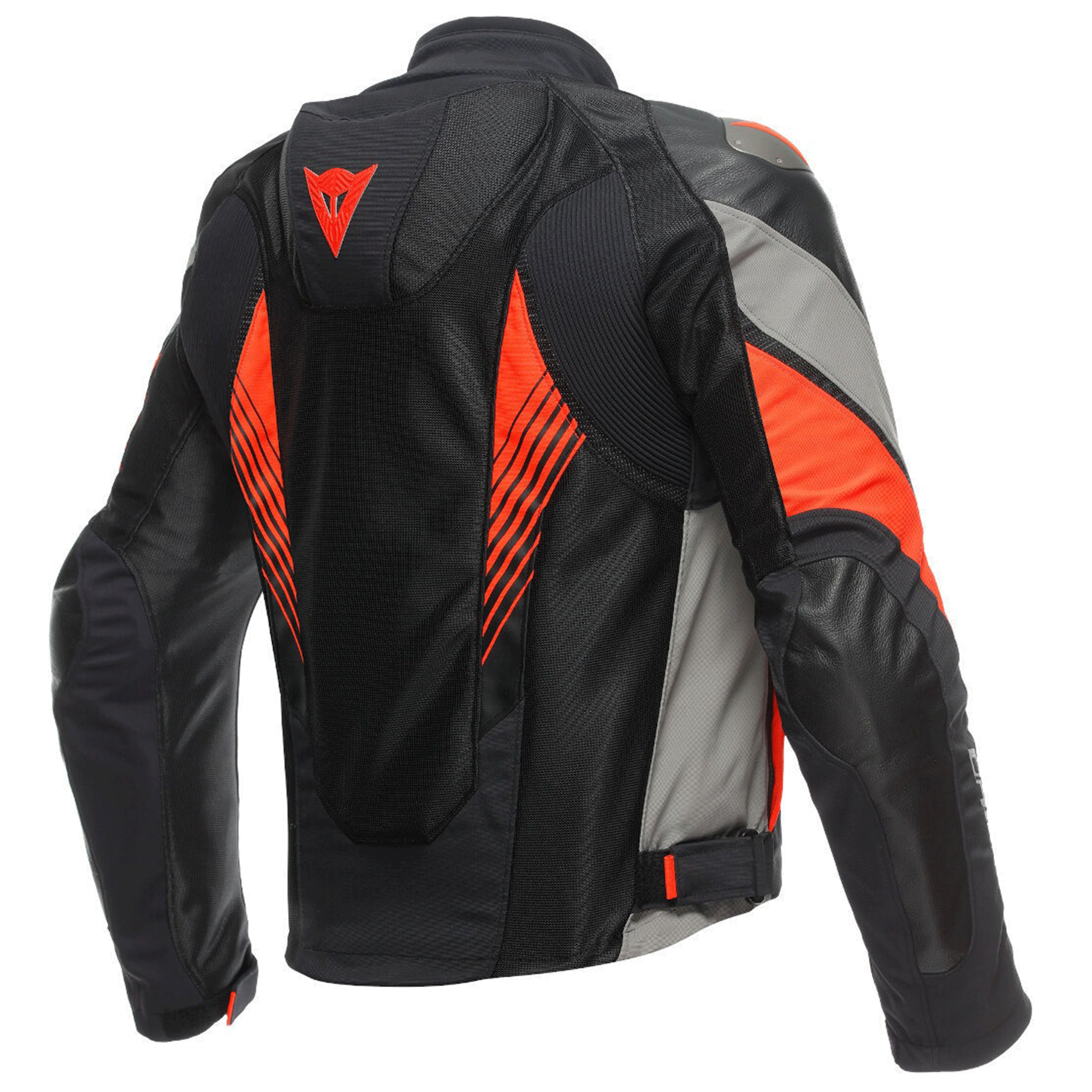 Dainese Super Speed Tex Textile Motorcycle Jacket Black, Grey & Fluo Red Edition - Image 2
