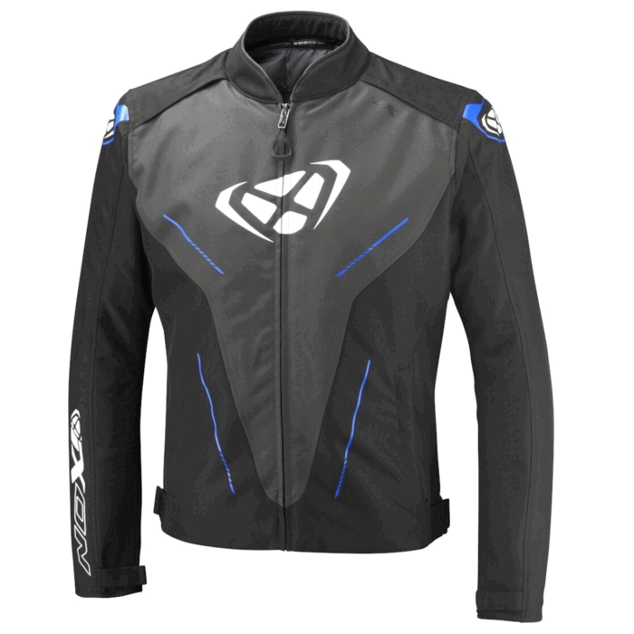 Ixon Fresh Fabric Motorcycle Mesh Jacket Black, Anthracite Gray & Blue Edition