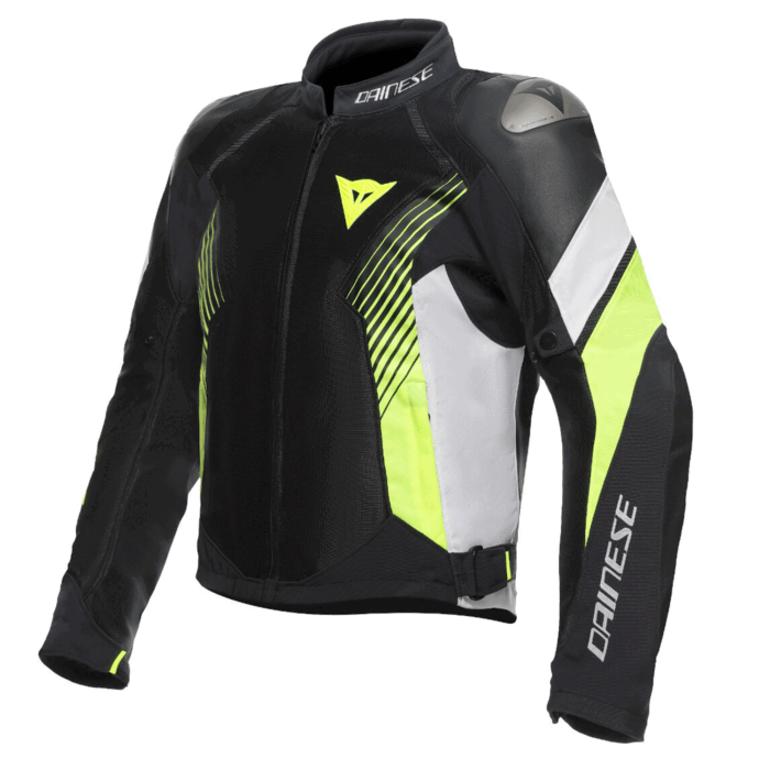 Dainese Super Speed Tex Textile Motorcycle Jacket Black & Fluo Yellow Edition