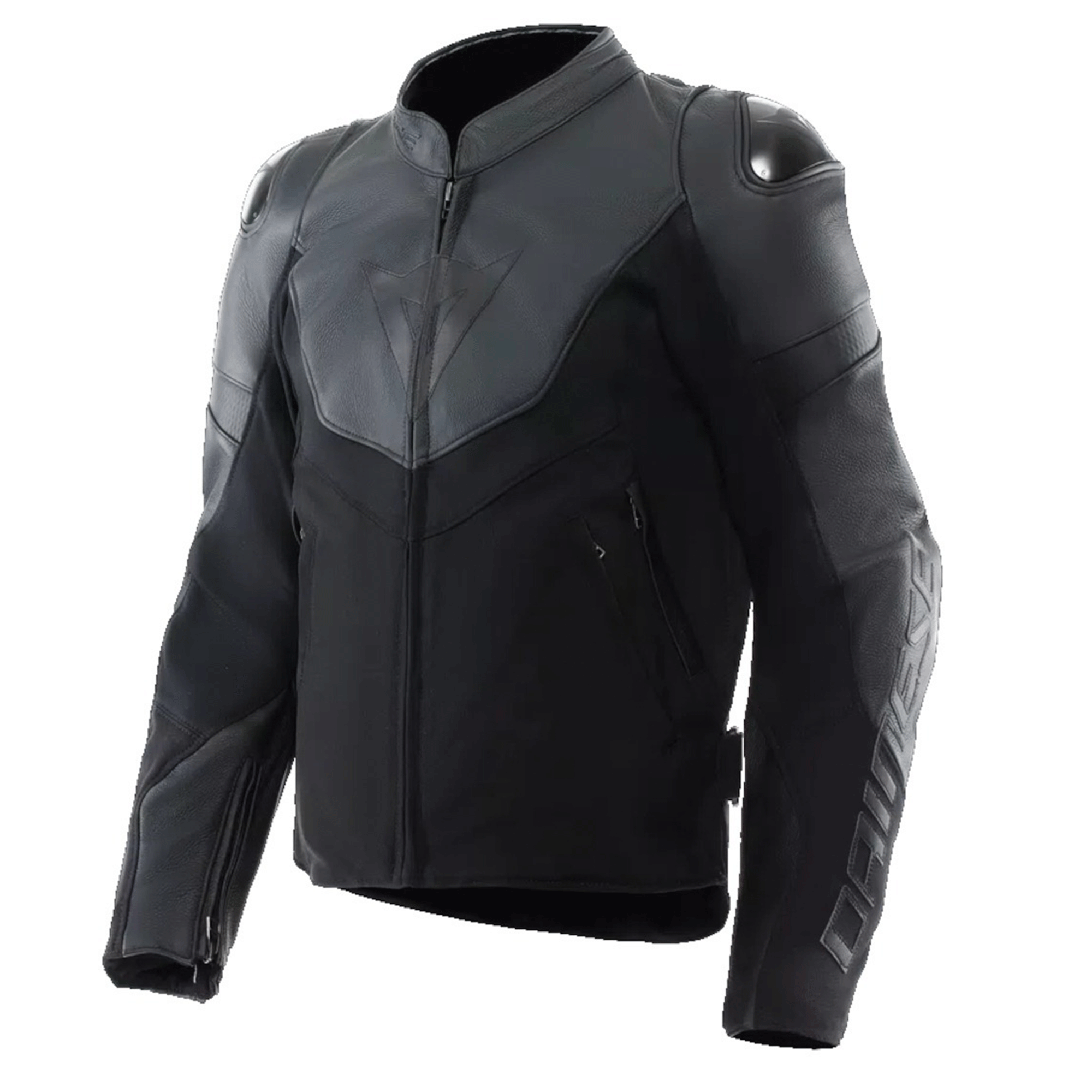 Dainese Racing 4 Leather Motorcycle Jacket Black & Charcoal Grey Edition
