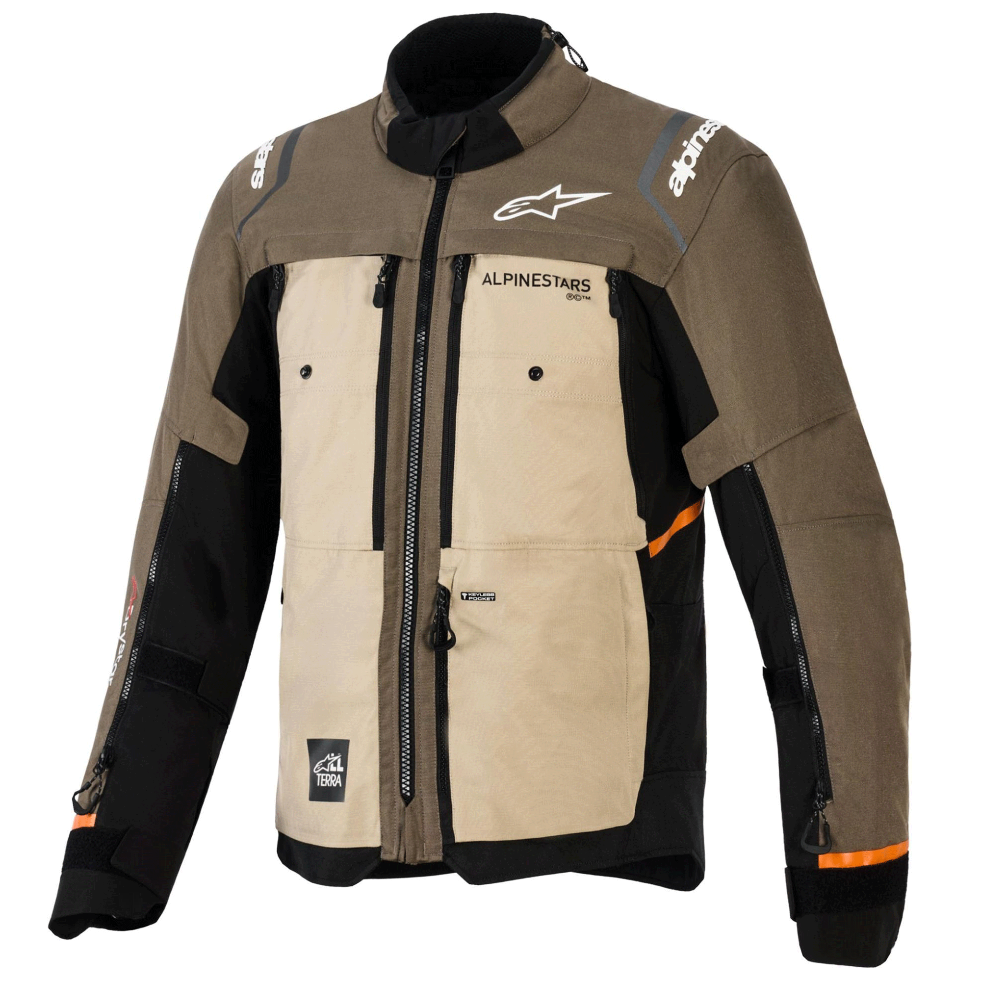 Alpinestars AMT-10R DrystarXF Adventure Motorcycle Jacket Dark Khaki & Sand