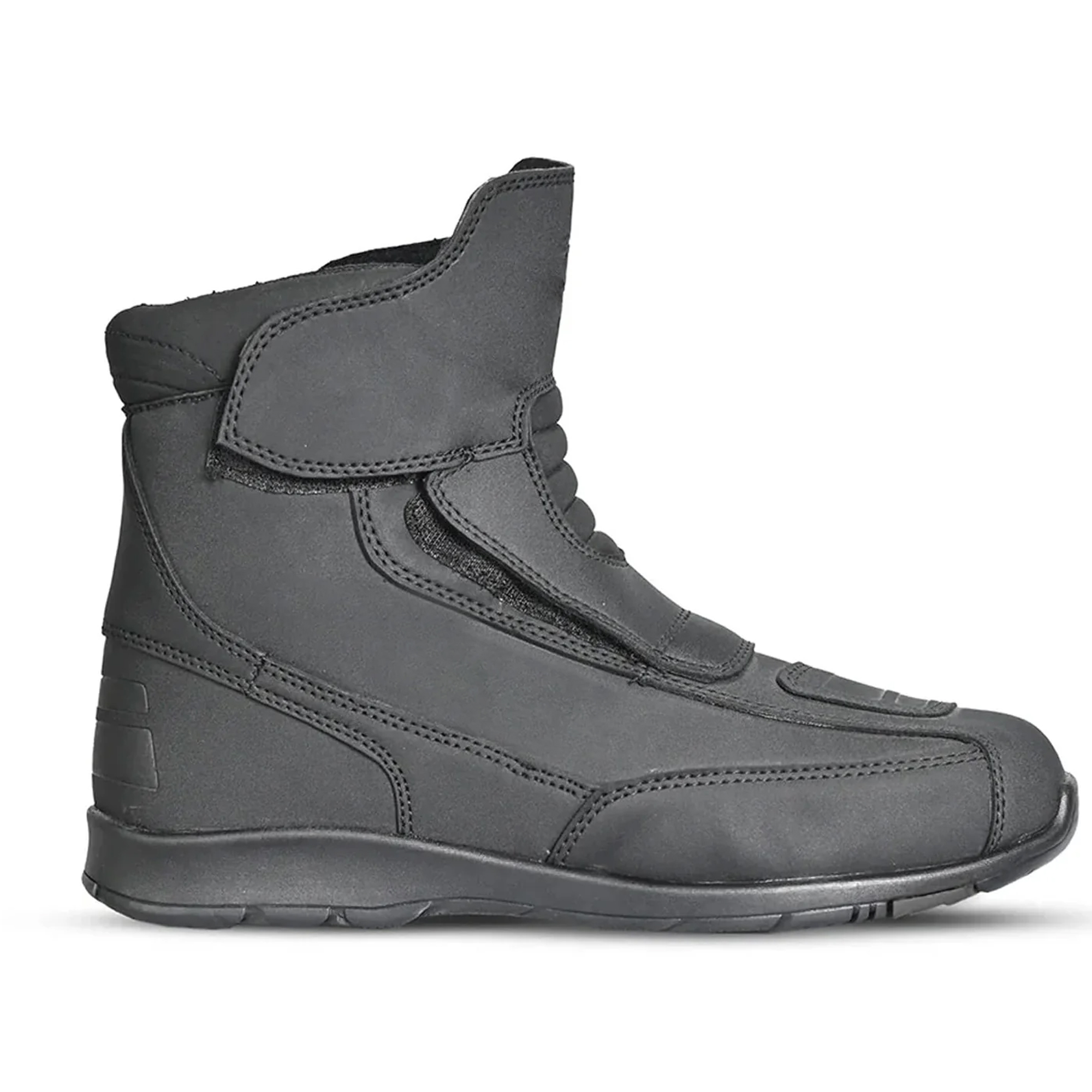 Stealth Leather Short Touring Motorcycle Boots – All-Black Edition - Image 4