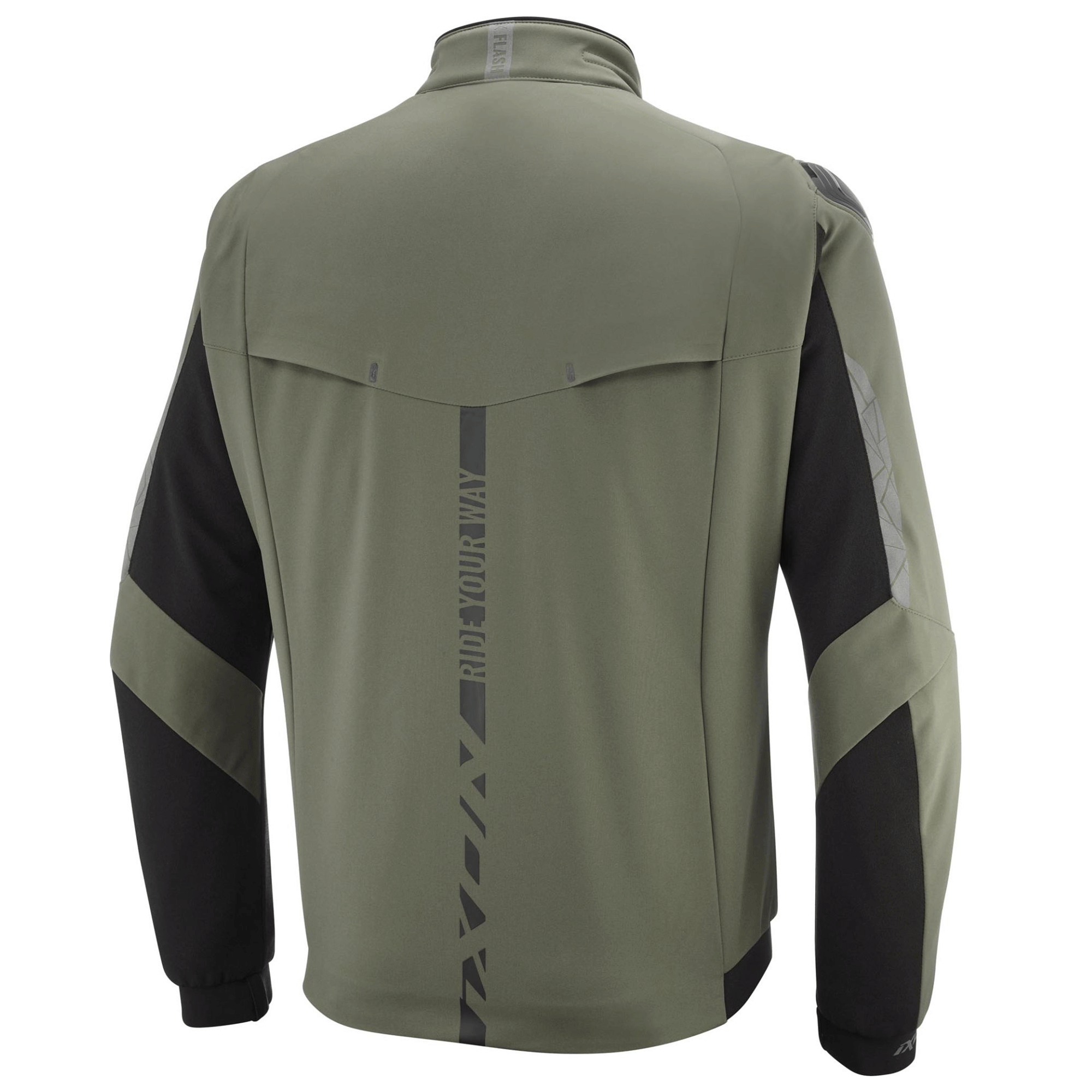 Ixon Fanam Softshell Motorcycle Jacket Khaki Green & Black Edition - Image 2