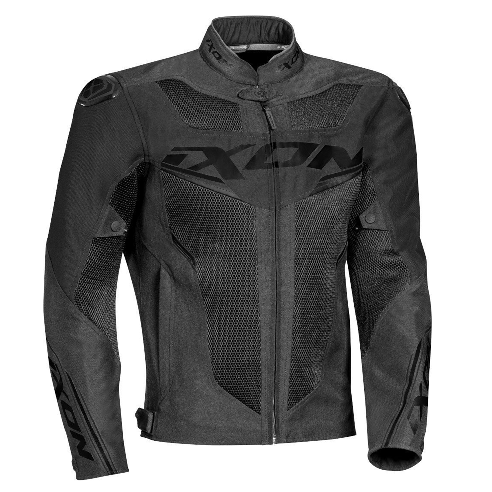 Ixon Gyro Fabric Motorcycle Mesh Jacket All-Black Stealth Edition