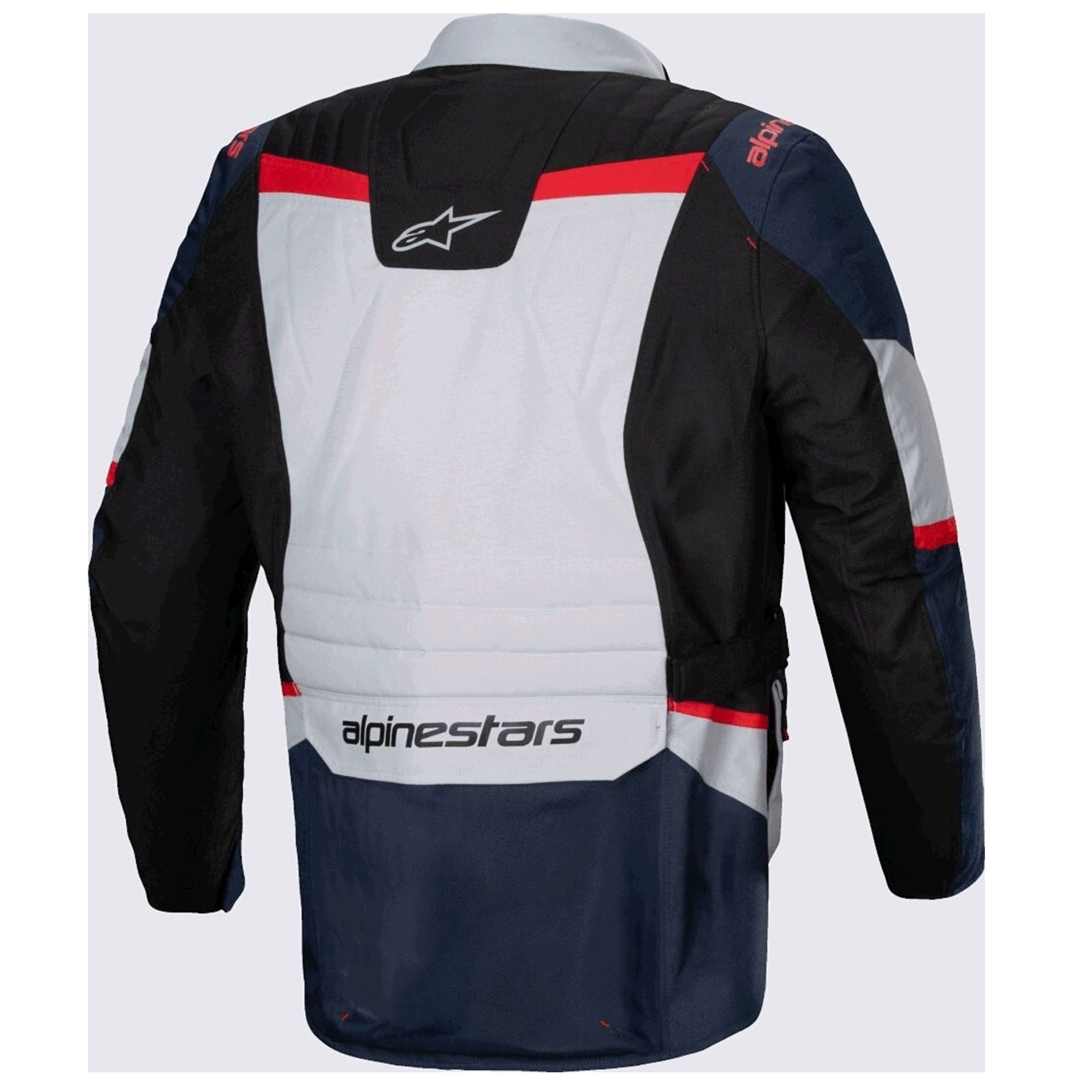 Alpinestars Andes v3 Drystar Waterproof Motorcycle Jacket Ice Gray, Blue & Red Edition - Image 2