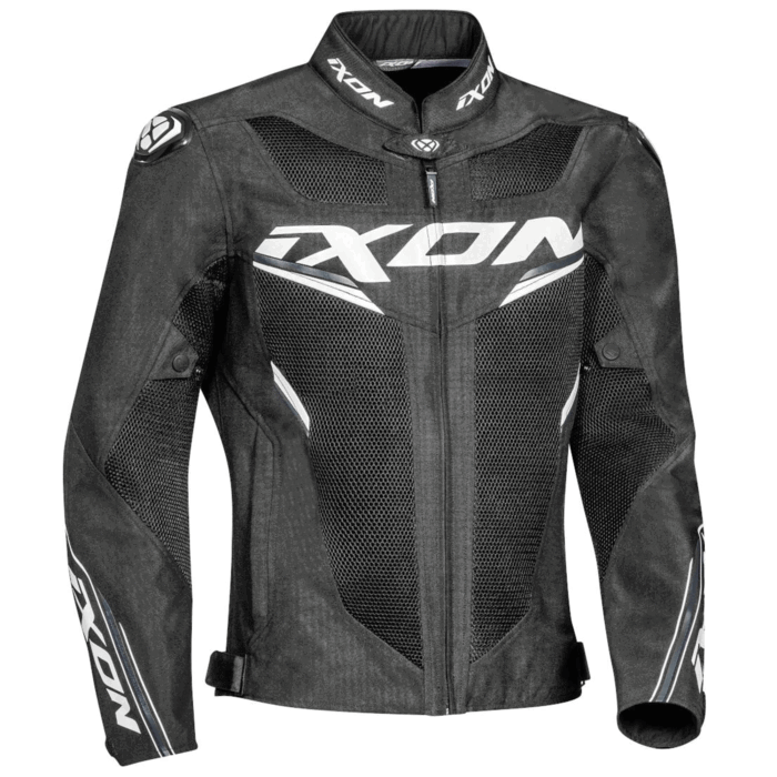 Ixon Gyro Fabric Motorcycle Mesh Jacket Black & White Edition