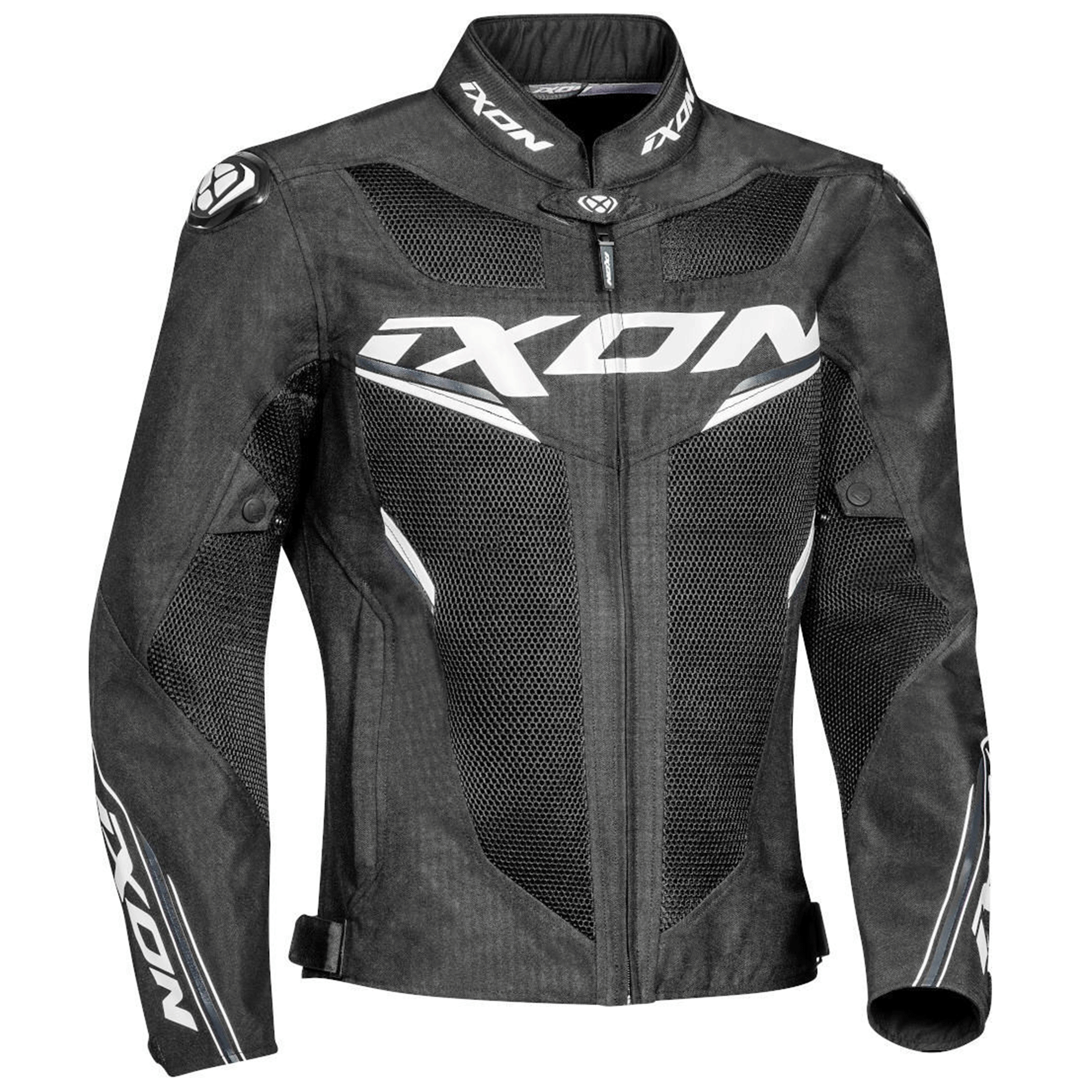 Ixon Gyro Fabric Motorcycle Mesh Jacket Black & White Edition
