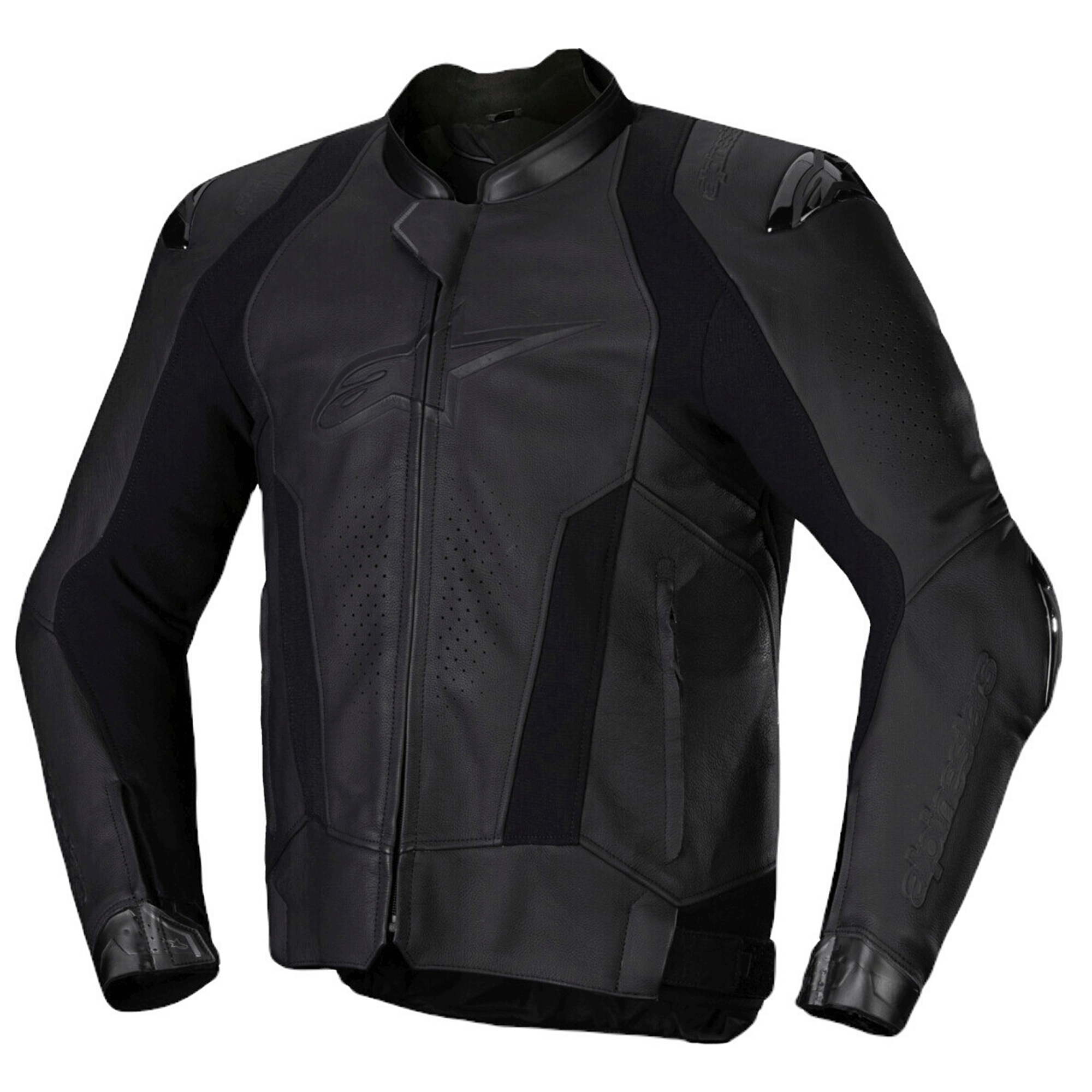 Alpinestars GP Plus R V3 Rideknit Blackout Leather Motorcycle Jacket