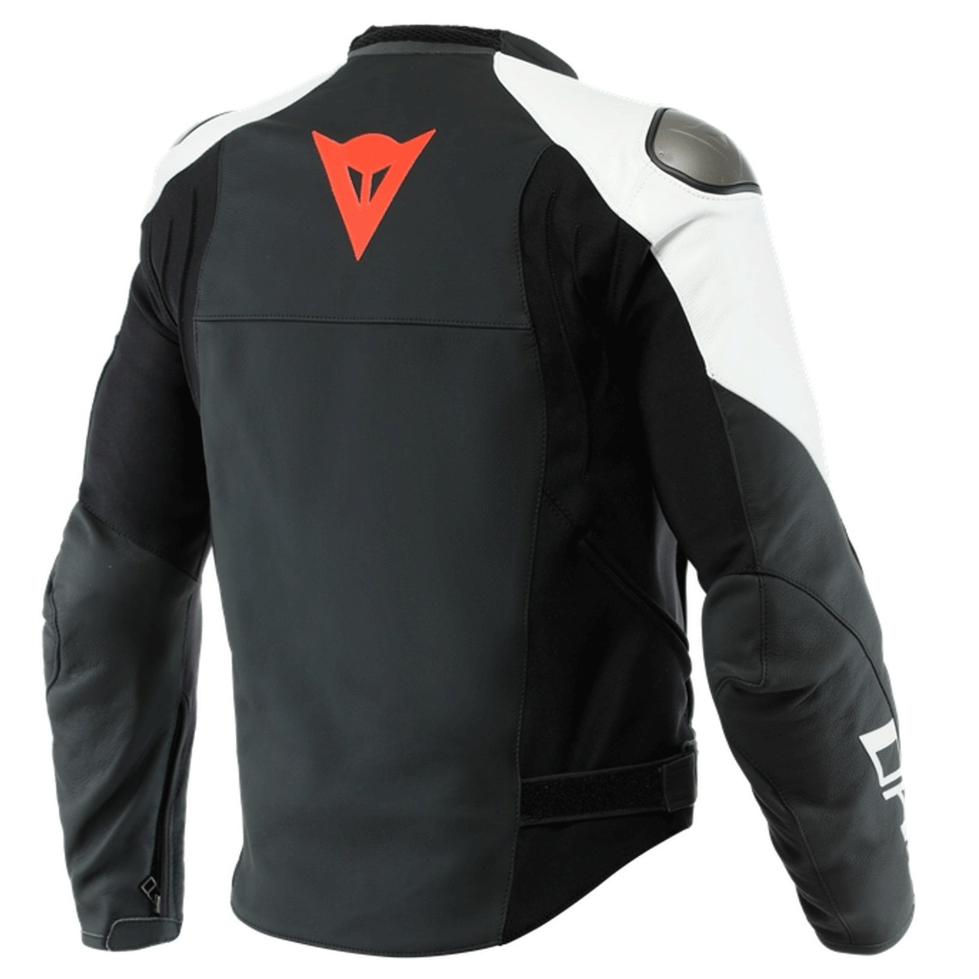 Dainese Racing 3 Leather Motorcycle Jacket Black, White & Red Edition - Image 2