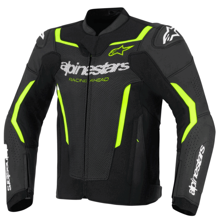 Alpinestars GP Force Racing Ahead Edition Black & Fluorescent Yellow Motorcycle Jacket