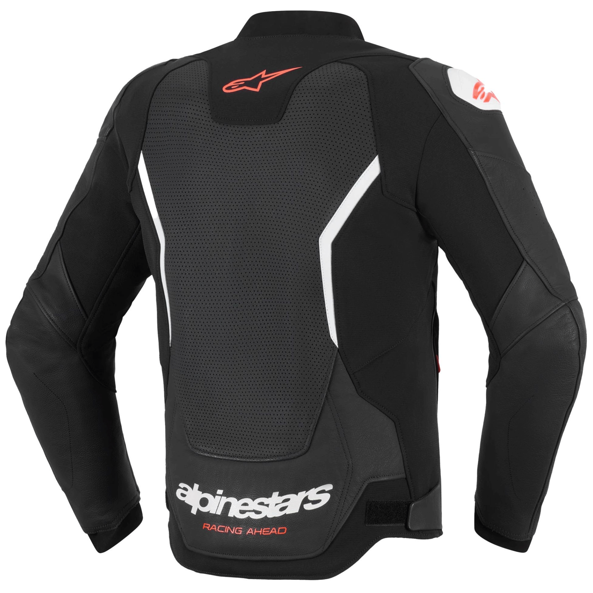 Alpinestars GP Force Racing Ahead Edition Black, White & Red Leather Motorcycle Jacket - Image 2