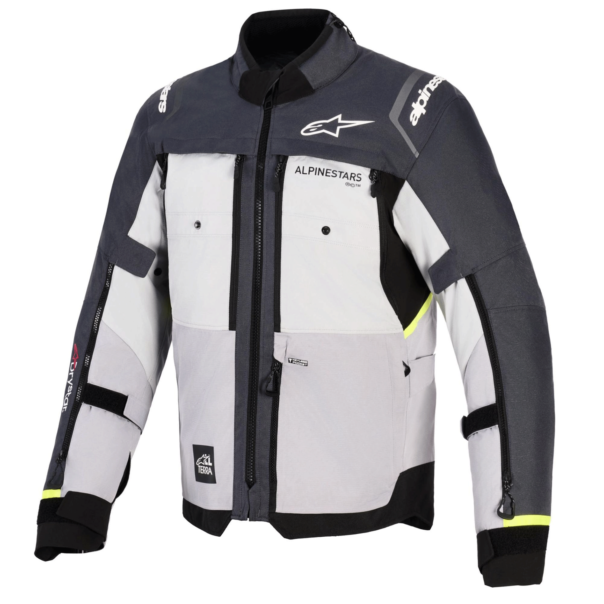 Alpinestars AMT-10R DrystarXF Adventure Motorcycle Jacket Ice Gray & Dark Charcoal