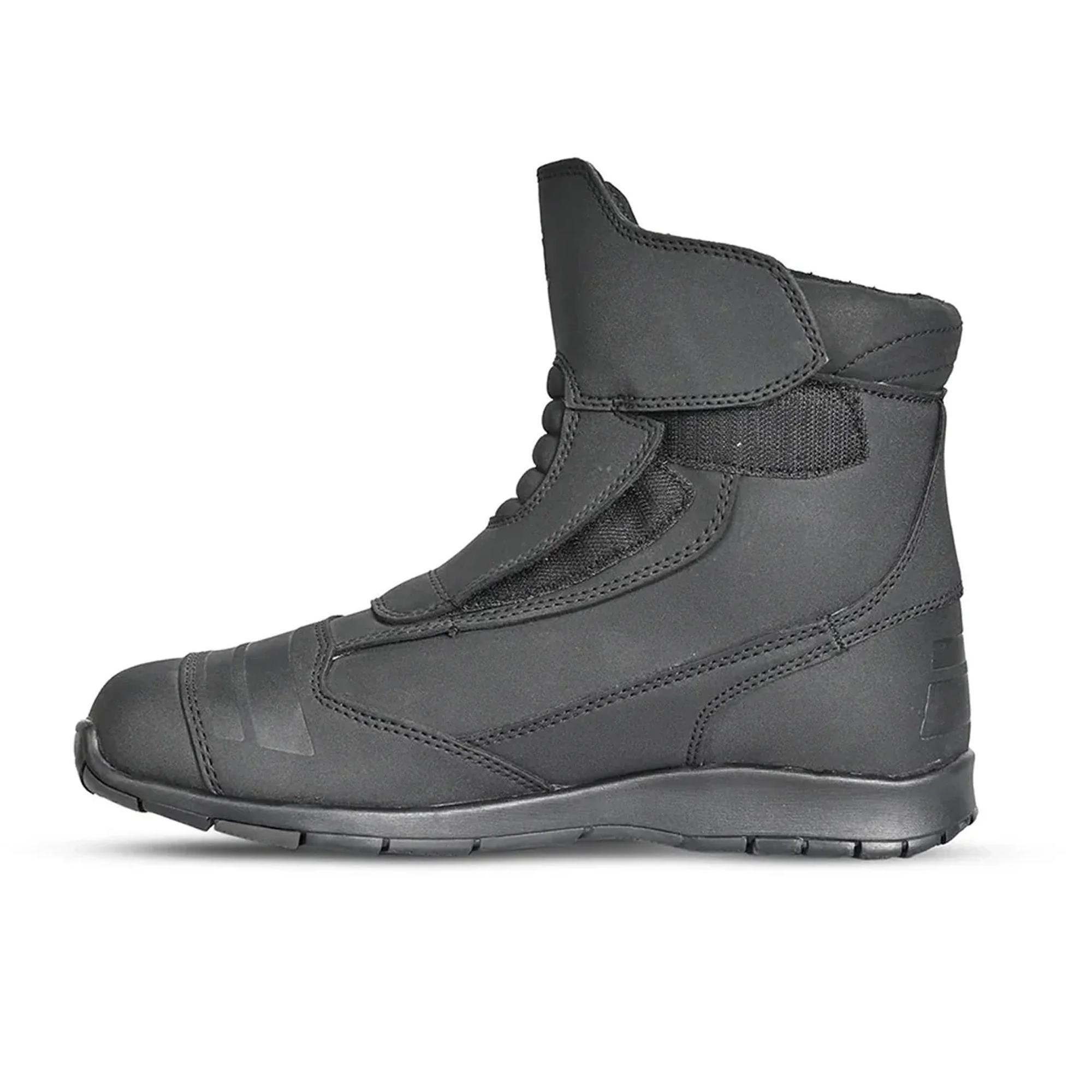 Stealth Leather Short Touring Motorcycle Boots – All-Black Edition - Image 3
