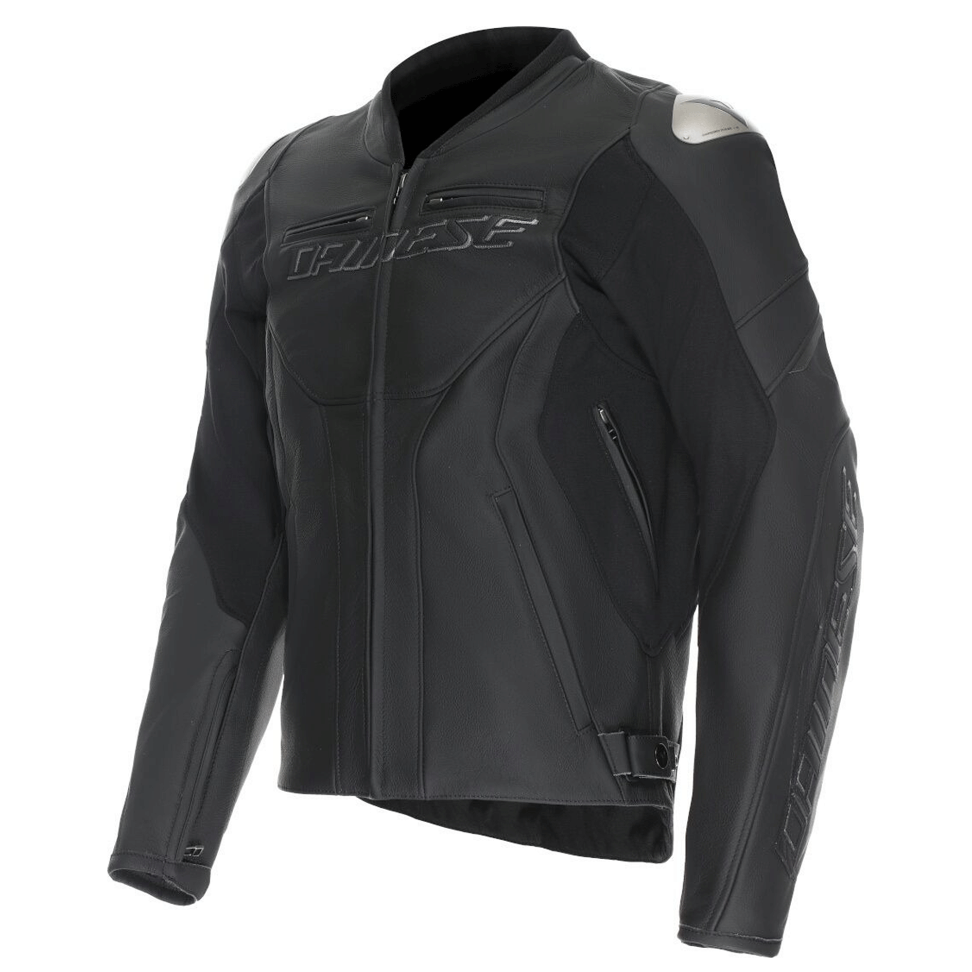 Dainese Racing 4 Leather Motorcycle Jacket Black Matt Stealth Edition