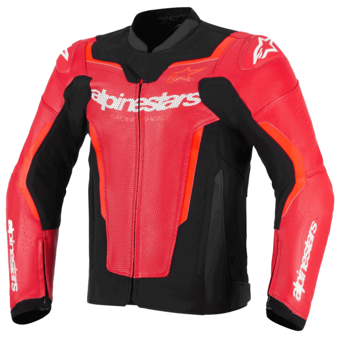 Alpinestars GP Force Racing Ahead Edition Red, Black & White Leather Motorcycle Jacket