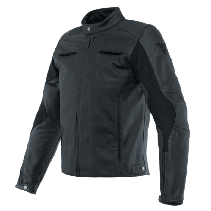 Dainese Avro 4 Leather Motorcycle Jacket Matt Blackout Edition