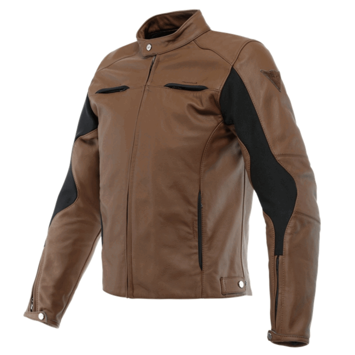Dainese Avro 4 Leather Motorcycle Jacket Tobacco Brown & Black Edition