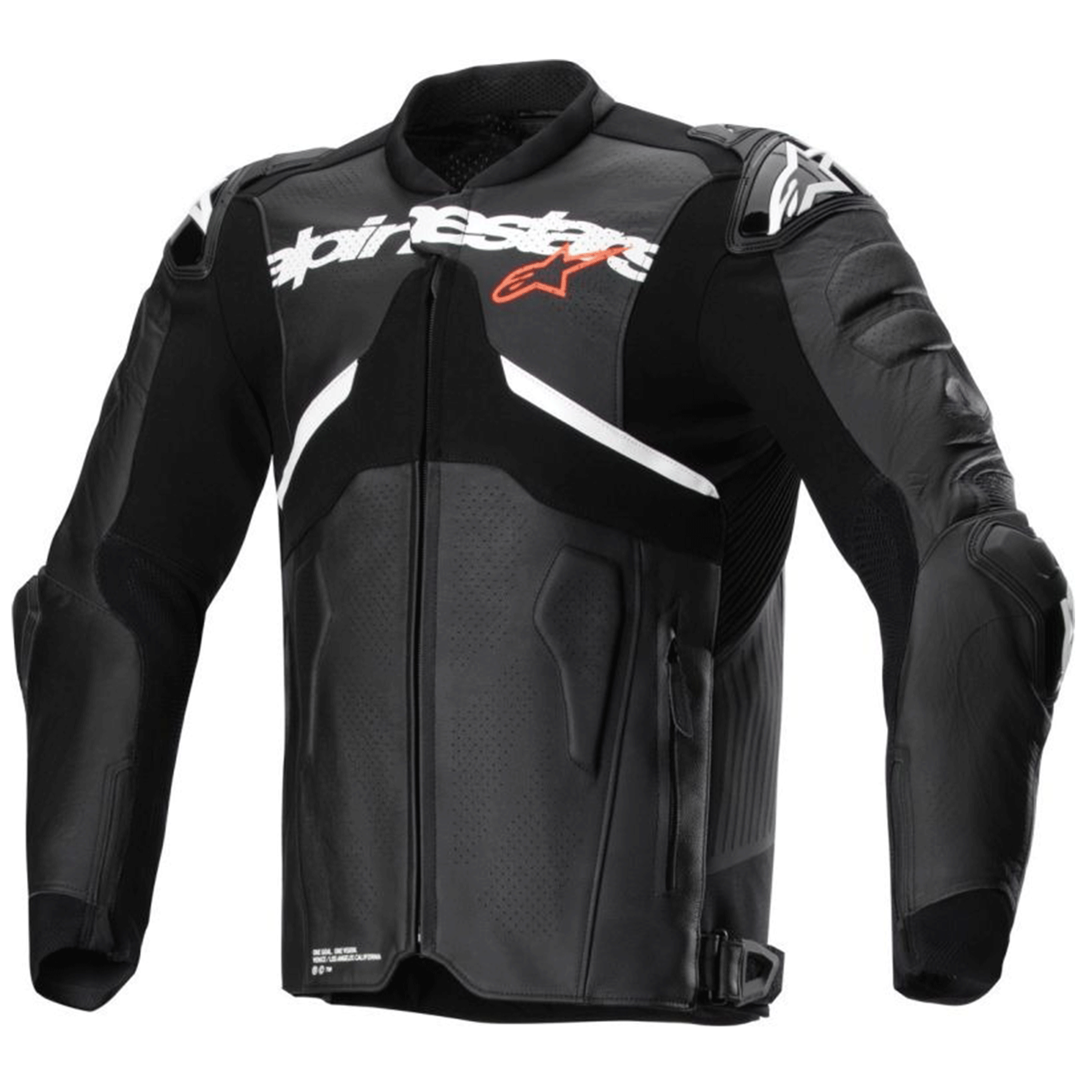 Alpinestars Atem V4 Leather Motorcycle Jacket Black & White Edition